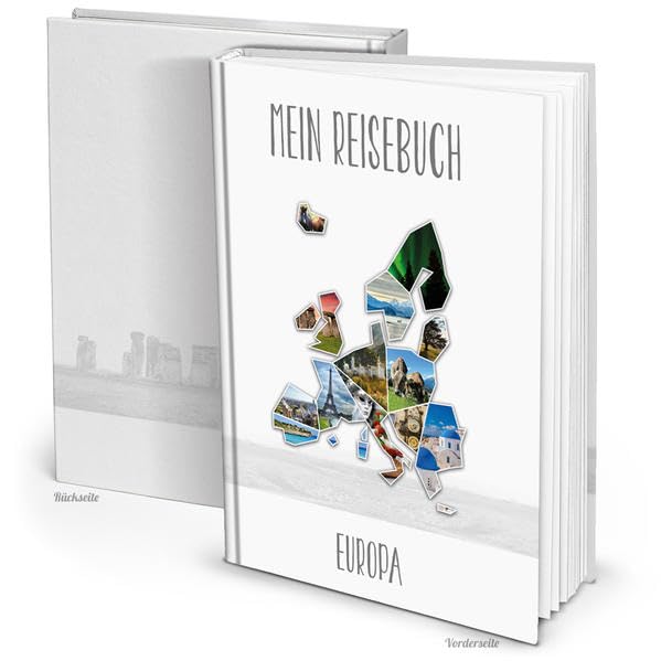 XXL Kontinent EUROPA Reisetagebuch (Hardcover A4, Blankoseiten): Das Notizbuch für Reise und Urlaub in EUROPA. Lifestyle