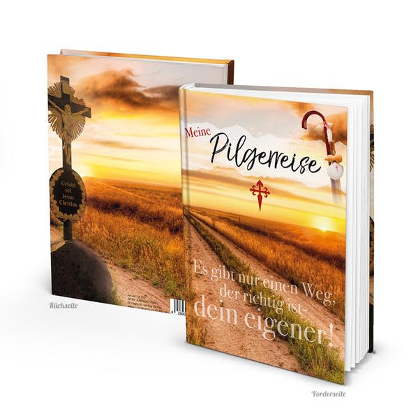 Notizbuch MEINE PILGERREISE - Jakobsweg Pilgerreise (Hardcover A5, Blankoseiten): Ein schönes Tagebuch für die Wallfahrt am Jakobsweg oder Wanderung nach Mekka … oder doch die Reise zu einem selbst. Lifestyle