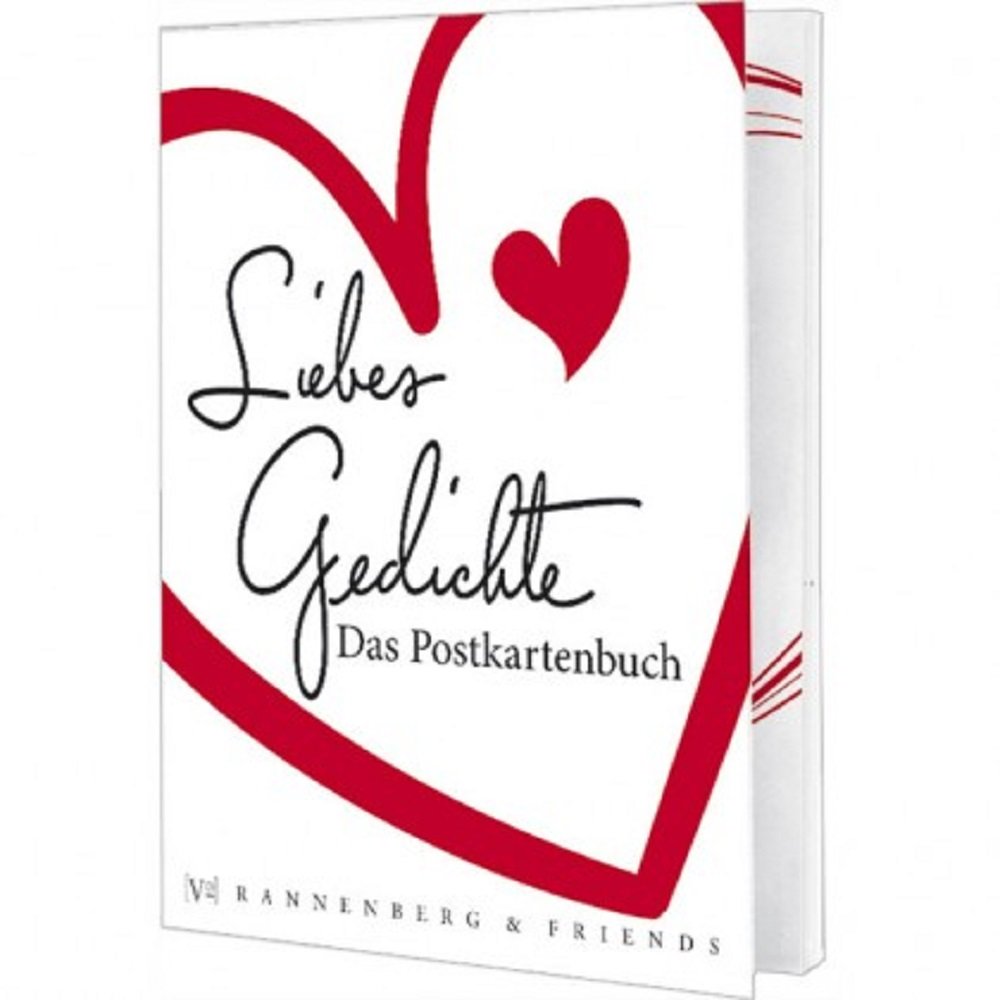 Postkartenbuch Liebesgedichte, Postkarte Ansichtskarte, Liebe Gedicht Books