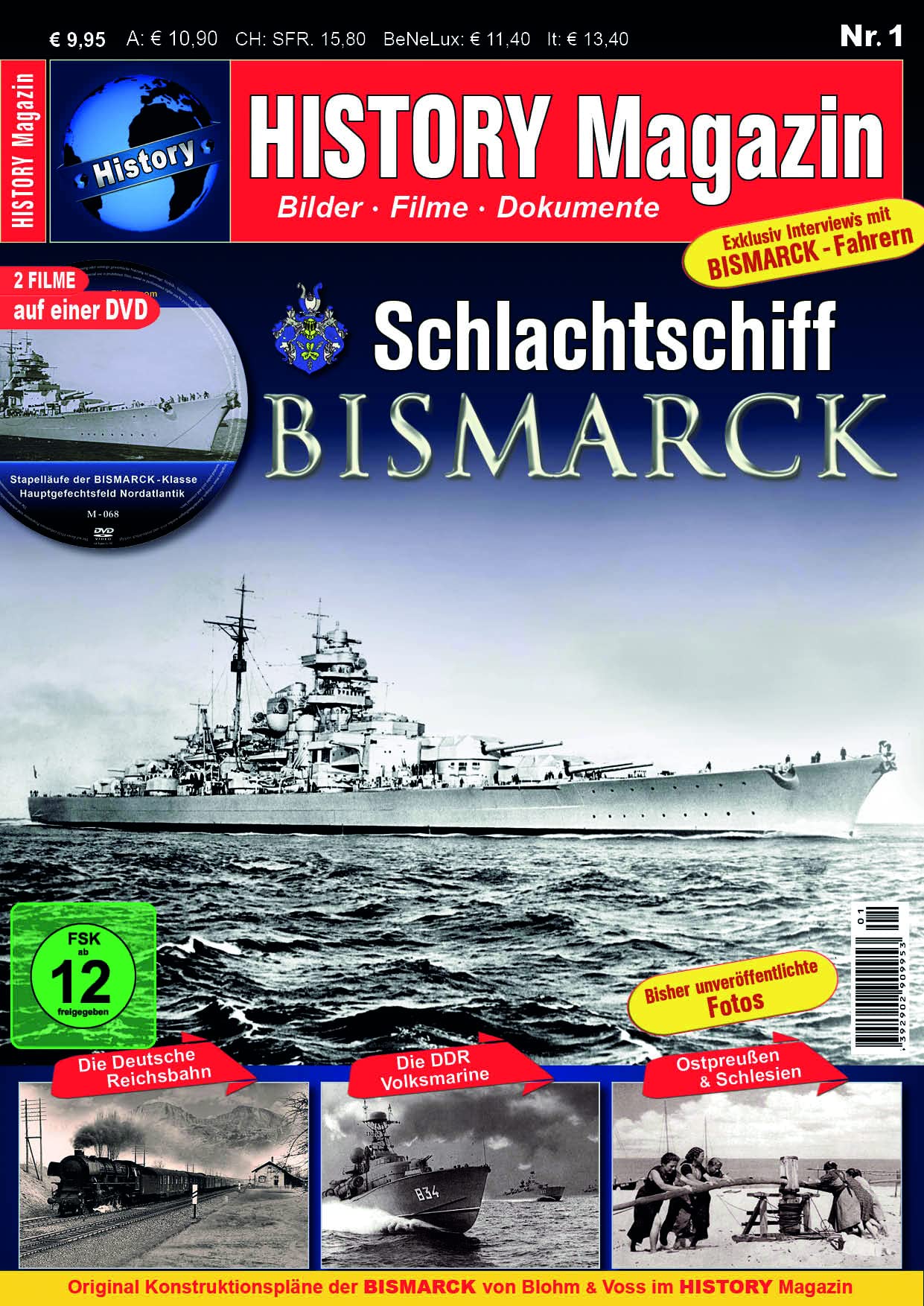 History Magazin - Schlachtschiff Bismarck - Nr. 1 Books
