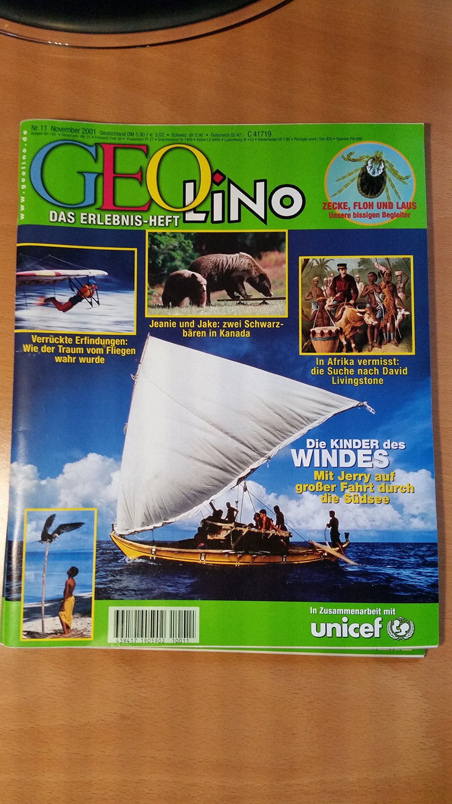 GEOlino. Zeitschrift. Das Erlebnis-Heft Nr. 11 November 2001 Books