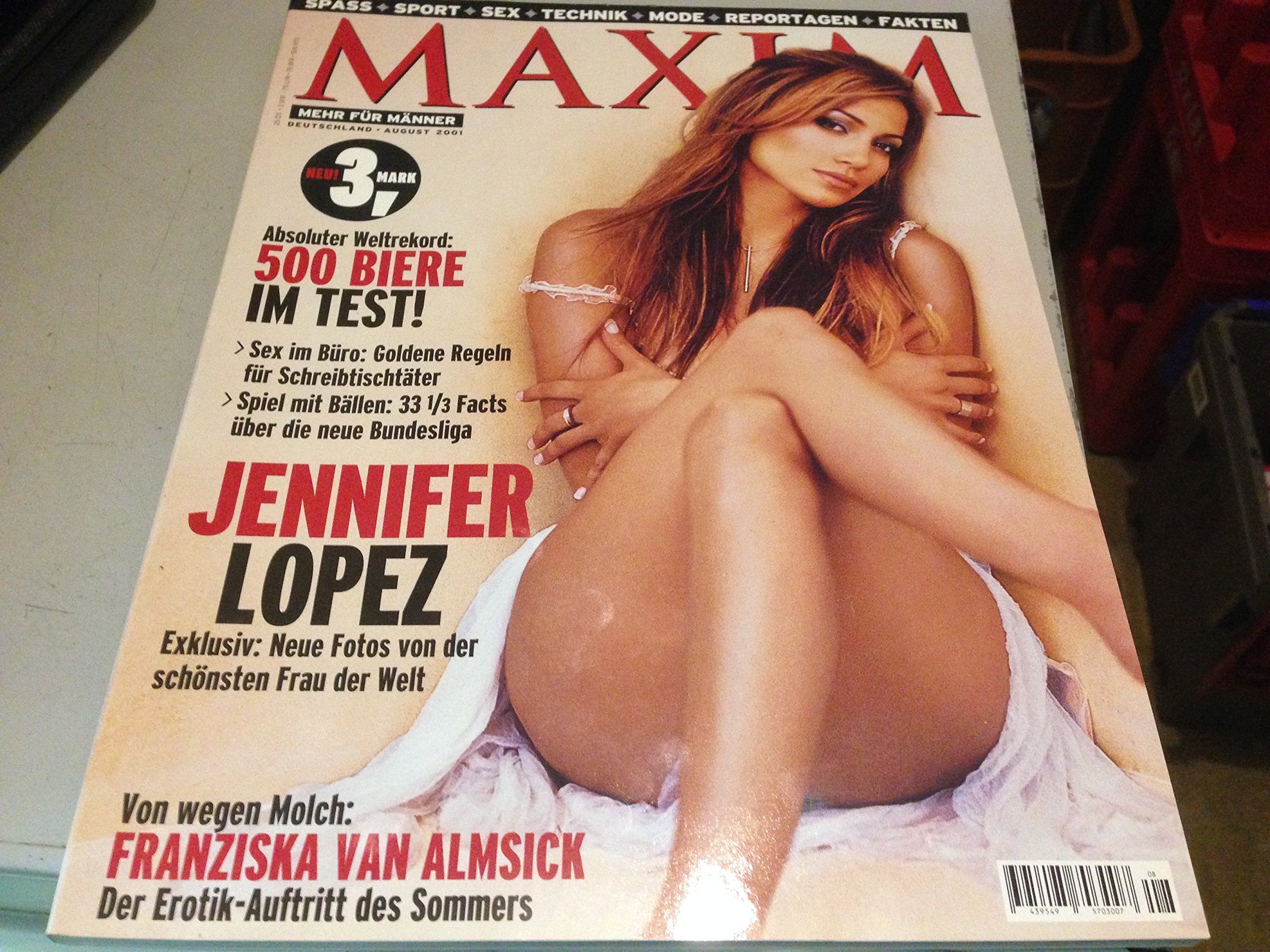 Maxim Magazin August 08/2001 Jennifer Lopez Books