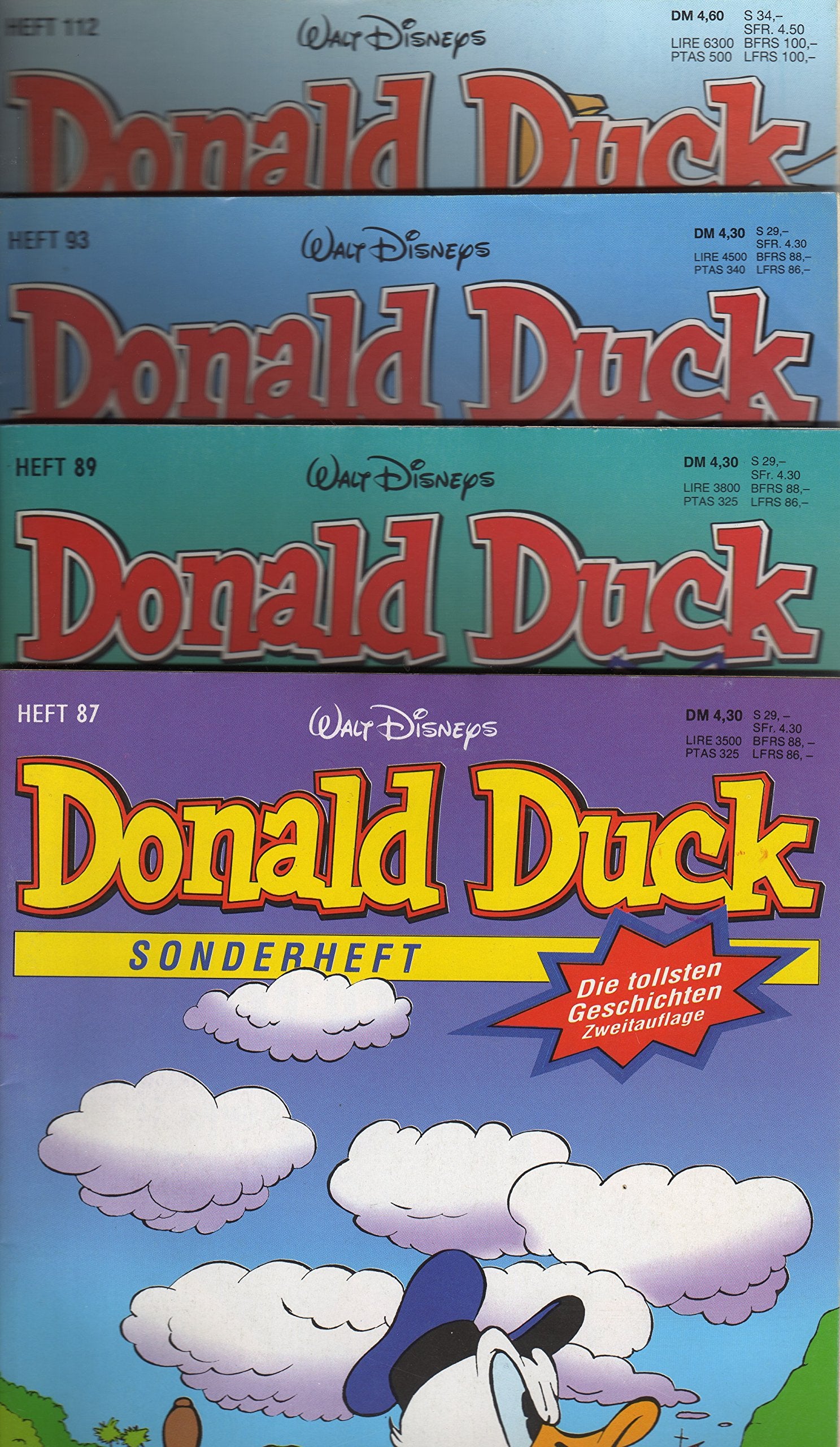 Konvolut, Sammlung : 4 x Die tollsten Geschichten von DONALD DUCK - Sonderheft Books