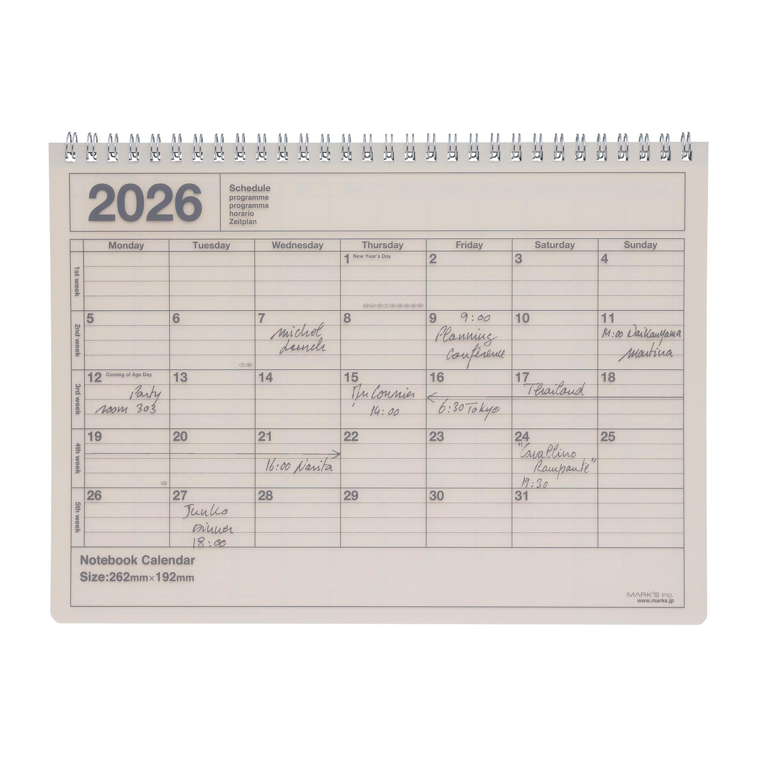 MARK'S 2026 Tischkalender, M // Ivory Lifestyle