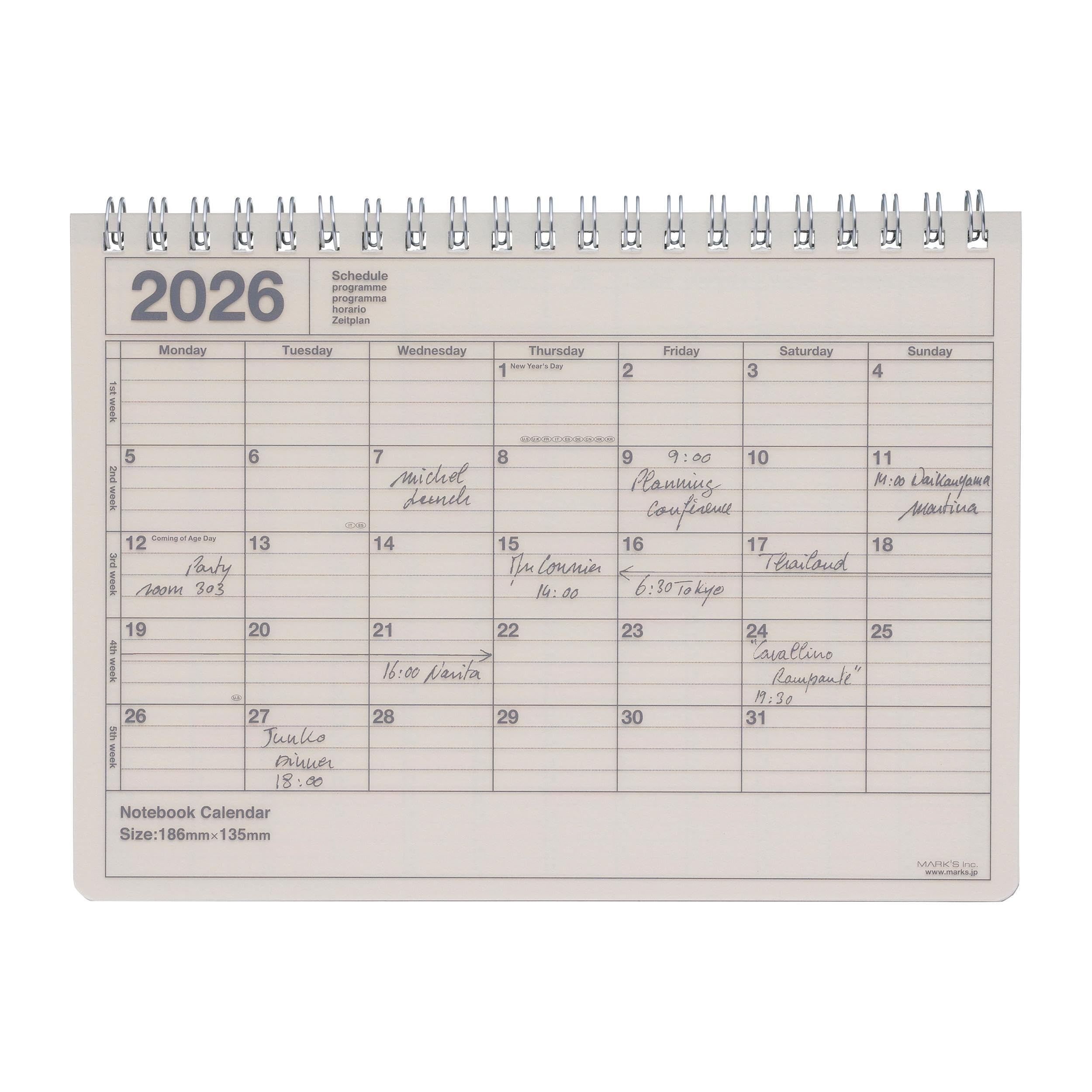 MARK'S 2026 Tischkalender, S // Ivory Lifestyle