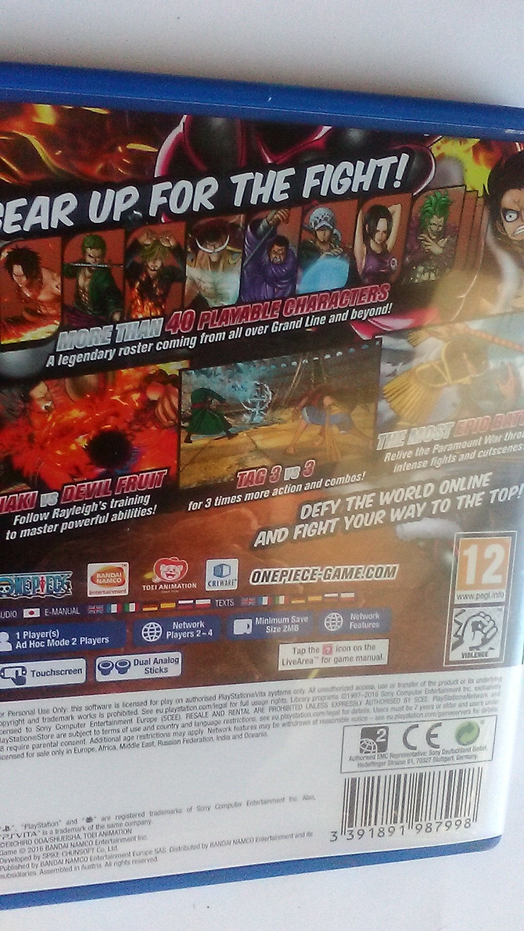 ONE PIECE BURNING BLOOD for PS Vita / japonais version game