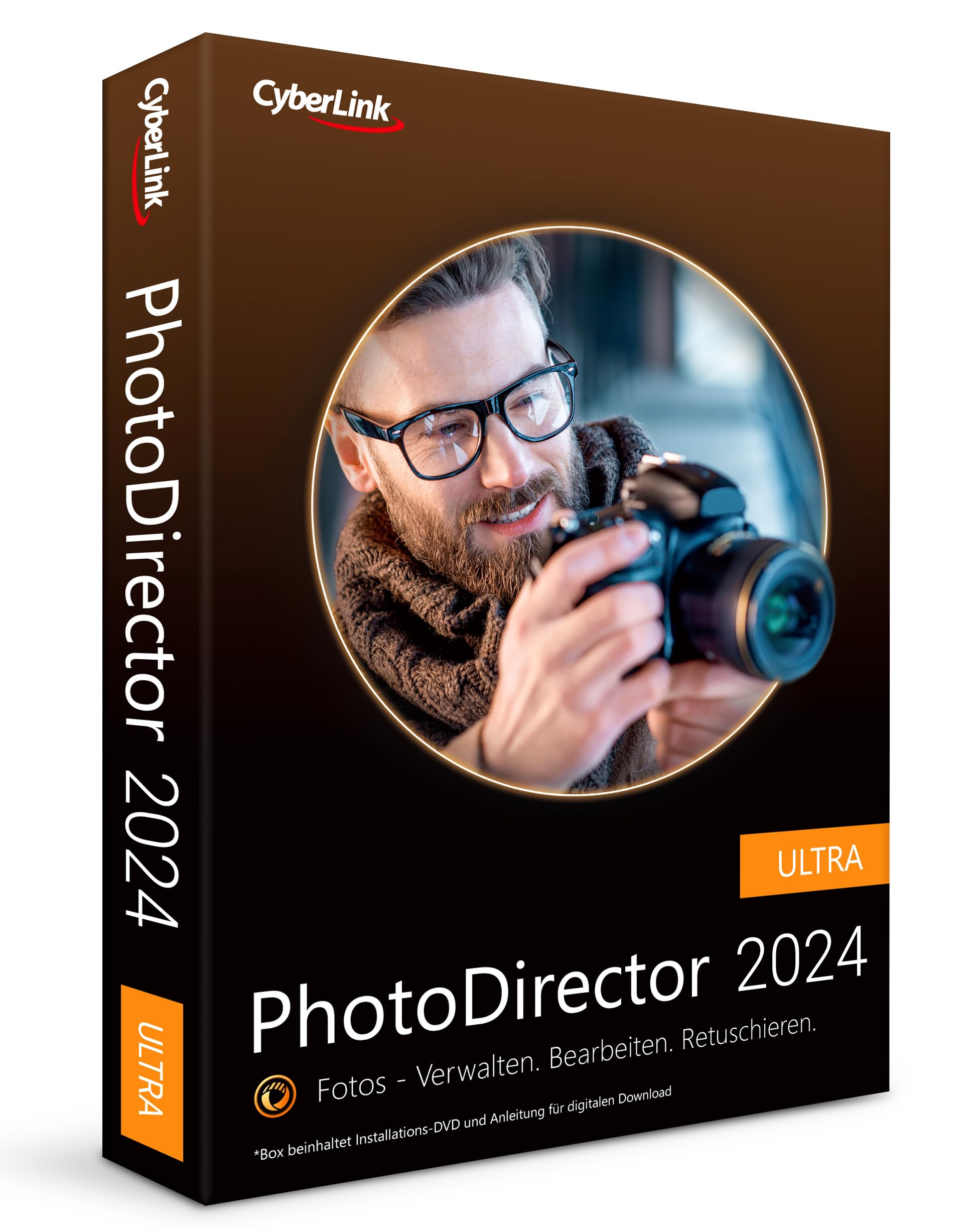CyberLink PhotoDirector 2024 Ultra | Leistungsstarkes Bildbearbeitungsprogramm | Komplettes Fotostudio | Erstellt perpekte Fotocollage / Fotoshow / Panorama | Lichteffekte | GIF | Windows 10/11 Web & Graphic Design