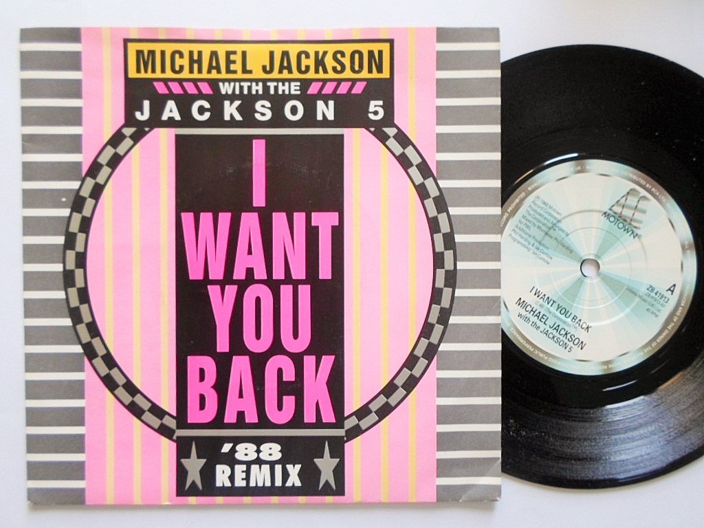 I Want You Back '88 Remix - Michael Jackson With Jackson 5, The 7" 45 Music
