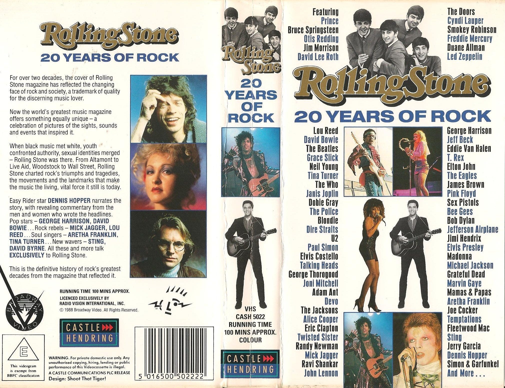 Rolling Stone Magazine - 20 Years of Rock Films