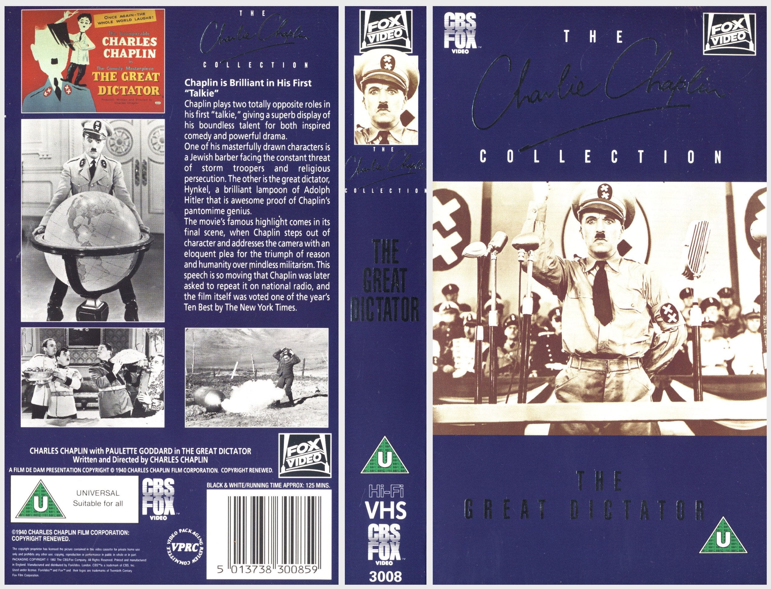 Charly Chaplin Collection: The great Dictator (VHS-Video / English) Films