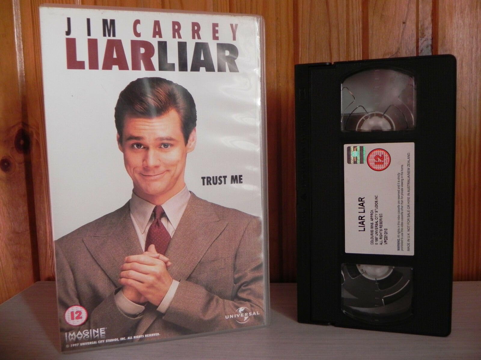 LIAR LIAR - Jim Carrey - Large Box - Ex-Rental - Family Comedy - Universal - VHS dvd