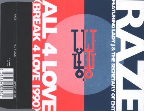RAZE. ALL FOR LOVE (BREAK 4 LOVE 1990). RARE 1990 CD SINGLE Music