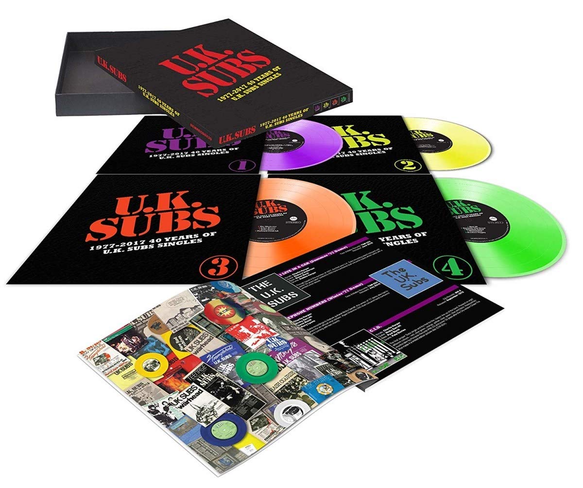 1977-2017-40 Years of UK Subs Singles (4x10" Box Posters