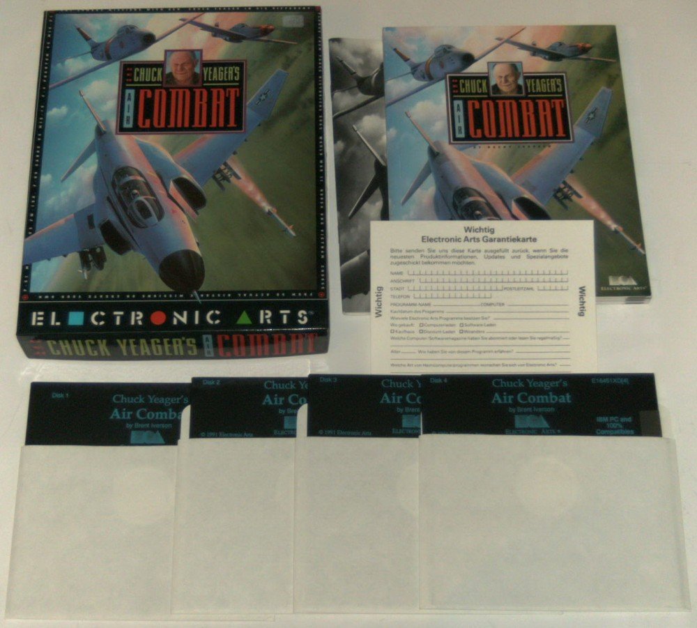 Gen: Chuck Yeager`s Air Combat - Eurobox 5,25 Disk (PC) gebr. Games