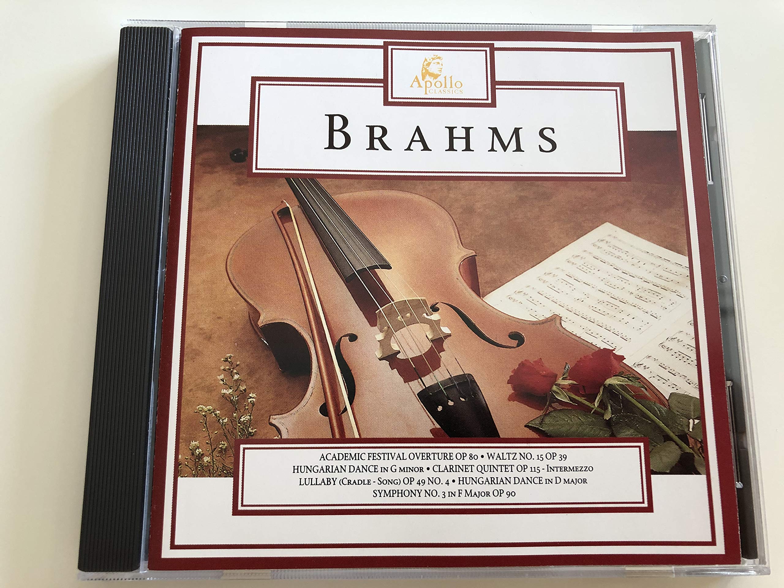 Brahms: Academic Festival Overture OP 80; Waltz No 15 OP 39; Hungarian Dance in G Minor; Clarinet Quintet OP 115-Intermezzo; Lullaby (Cradle Song) OP 49 No 4; Hungarian Dance in D Major; Symphony No 3 in F Major OP 90. Music