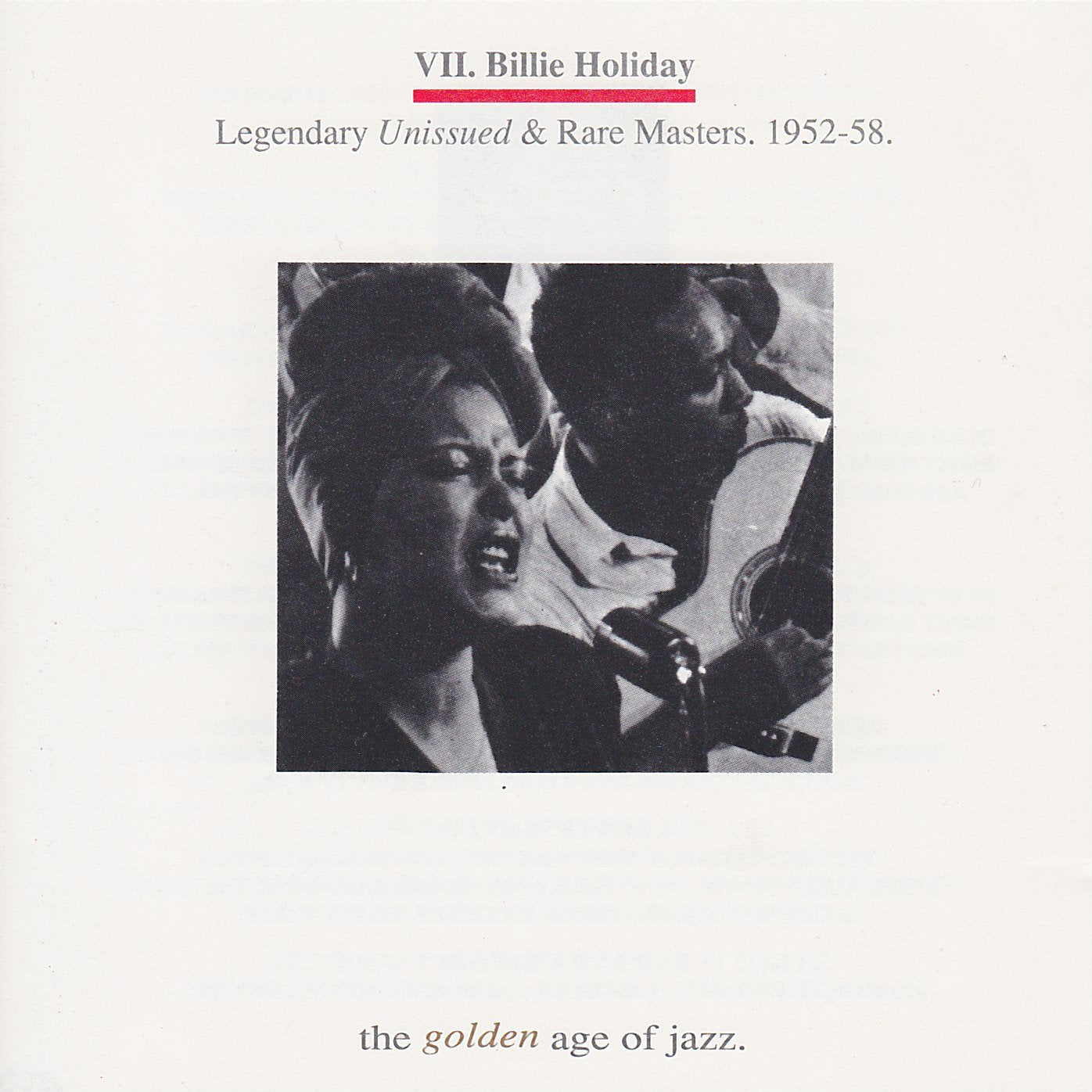 VII. Billie Holiday - Legendary Unissued & Rare Masters. 1952-58 Music