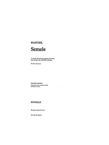 HANDEL: SEMELE (ABRIDGED EDITION)- VOCAL SCORE CHANT Arts & Music