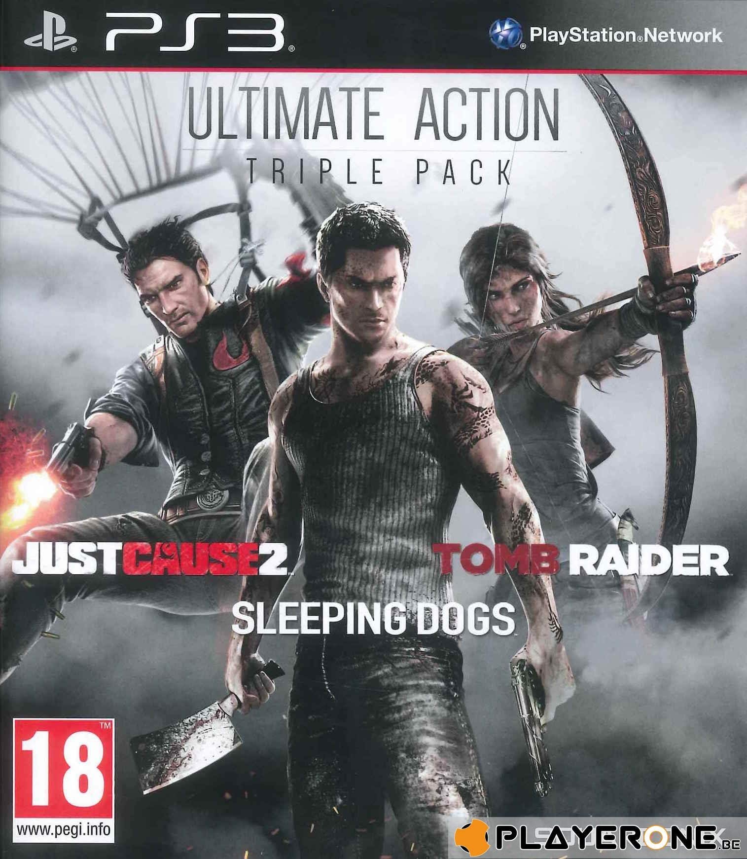 Action Pack : Tomb Raider + Just cause 2 + Sleeping Dogs game