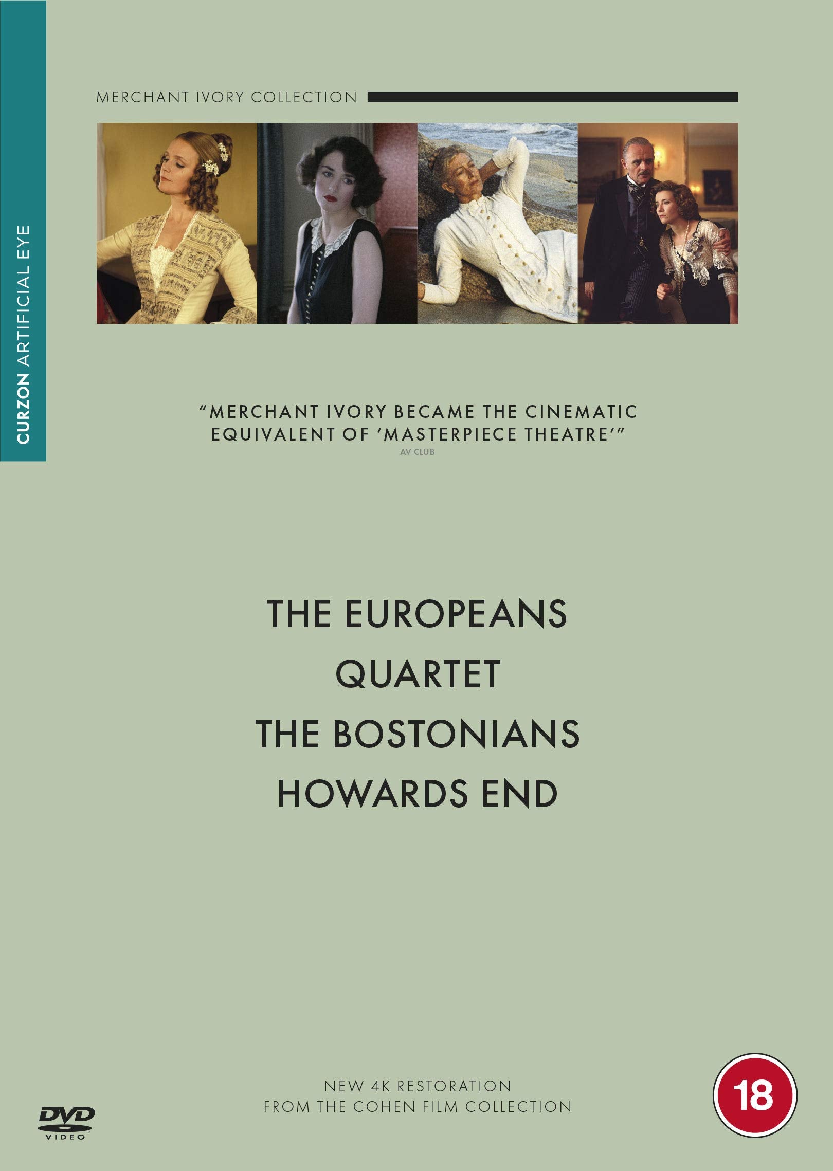 Merchant Ivory Boxset DVD (The Europeans / Quartet / The Bostonians / Howard's End) Films