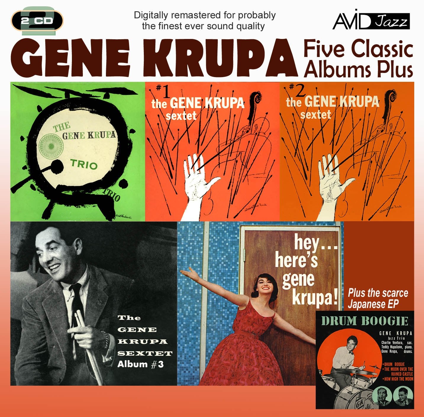 Five Classic Albums Plus (The Gene Krupa Sextet #1 / #2 / #3 / Hey Here's Gene Krupa / The Gene Krupa Trio Collates) cd