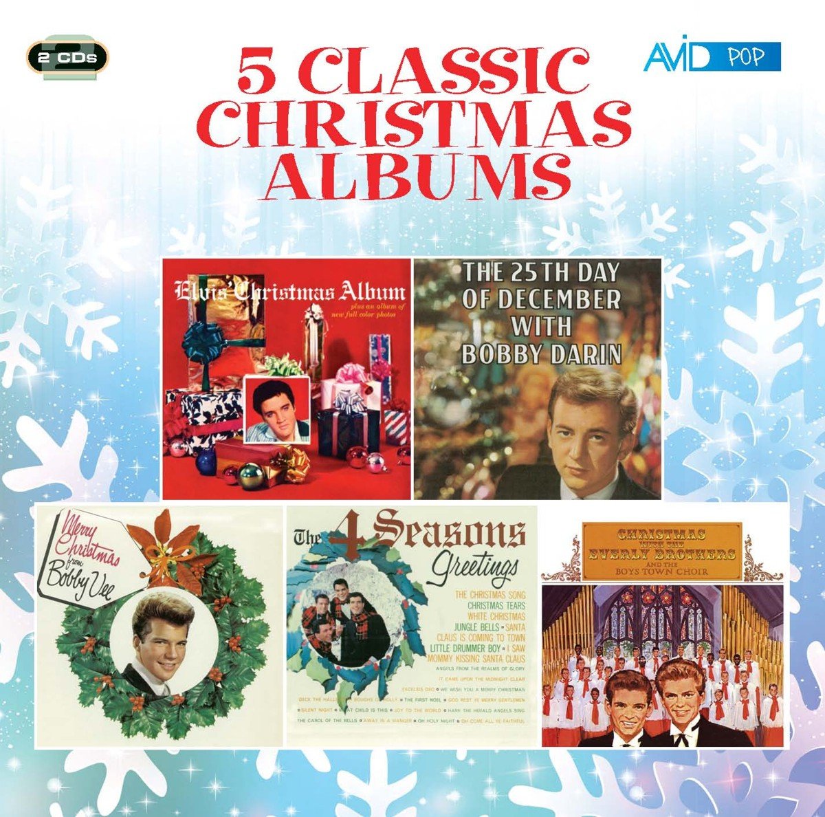 Five Classic Christmas Albums (Elvis's Christmas Album / The 25th Day Of December / Merry Christmas From Bobby Vee / The Four Seasons Greetings / Christmas With The Everly Brothers) cd
