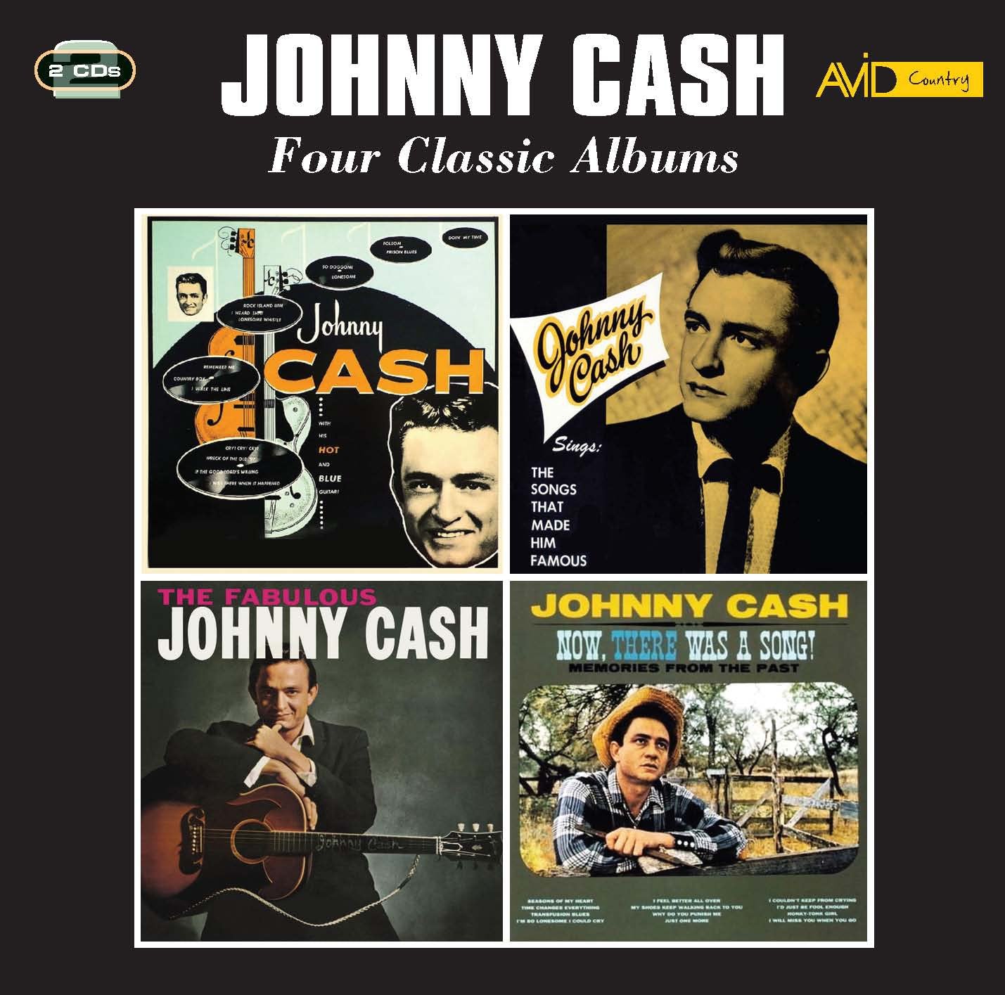 Four Classic Albums (With His Hot And Blue Guitar / Johnny Cash Sings The Songs That Made Him Famous / The Fabulous Johnny Cash / Now, There Was A Song) cd