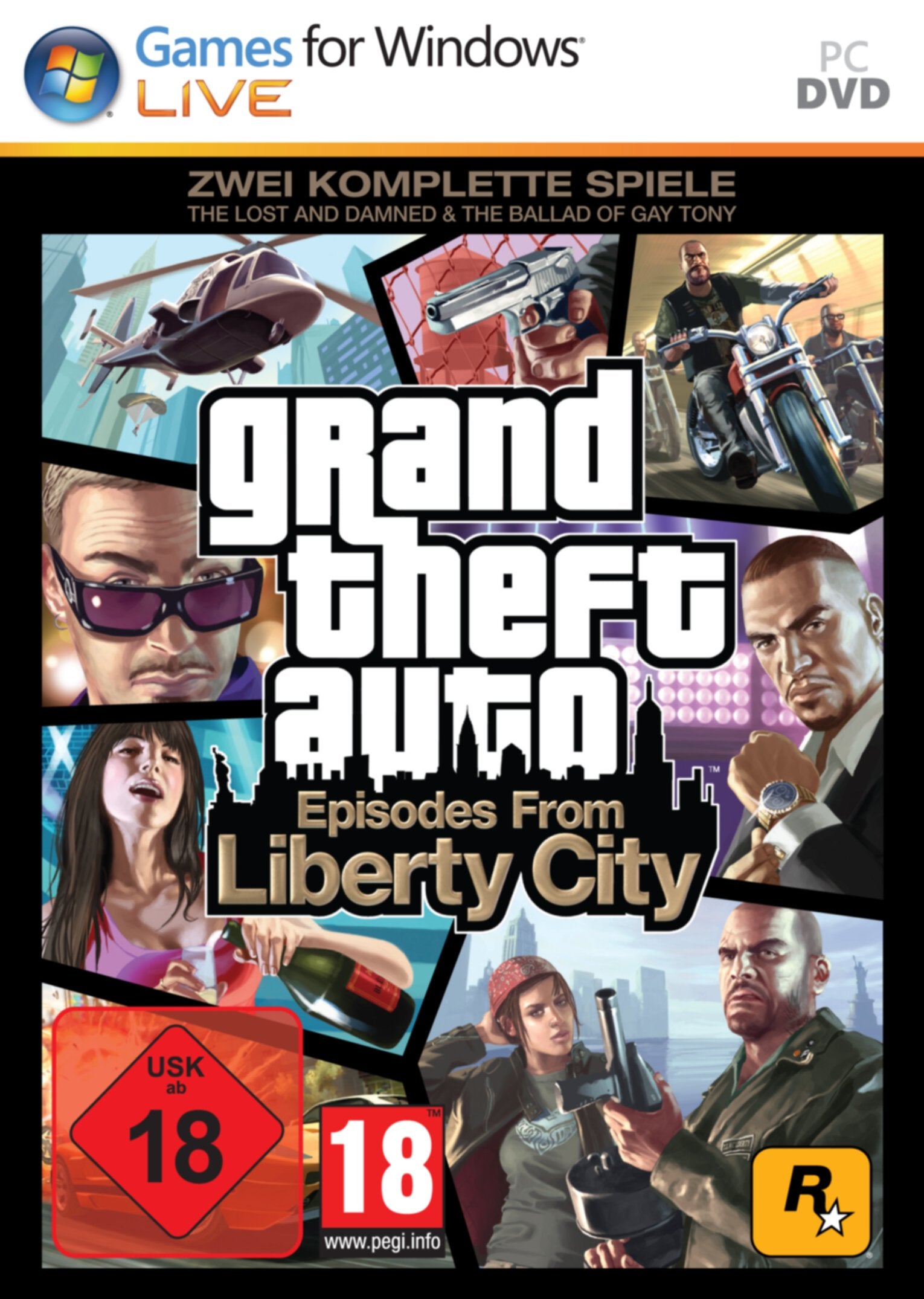 Grand Theft Auto: Episodes from Liberty City - Zwei komplette Spiele: "The Lost and Damned" + "The Ballad of Gay Tony" PC