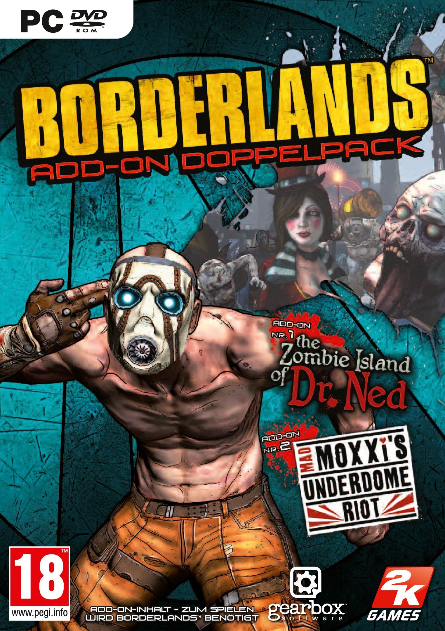 Borderlands - Add-On Doublepack: "The Zombie Island of Dr. Ned" + "Mad Moxxi's Underdome Riot" (PEGI, uncut) PC