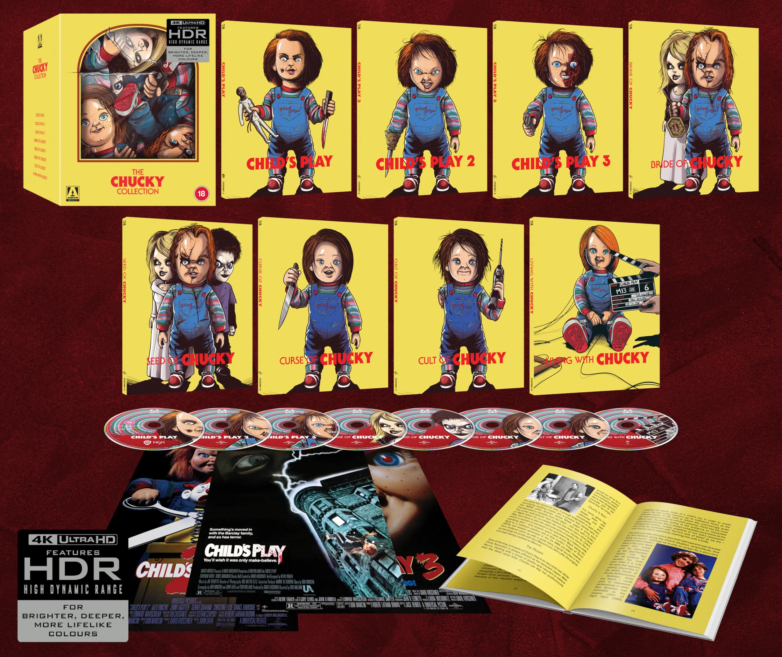 Childs Play 1 to 3 / Bride / Seed / Curse / Cult Of Chucky / Living With Chucky (Limited) (Keine deutsche Version) Movies