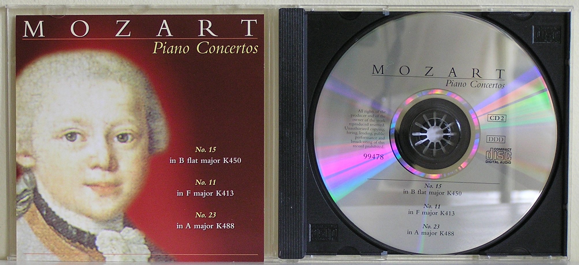 Mozart Pinao Concertos CD 2 (Audio-CD) gebr. Music