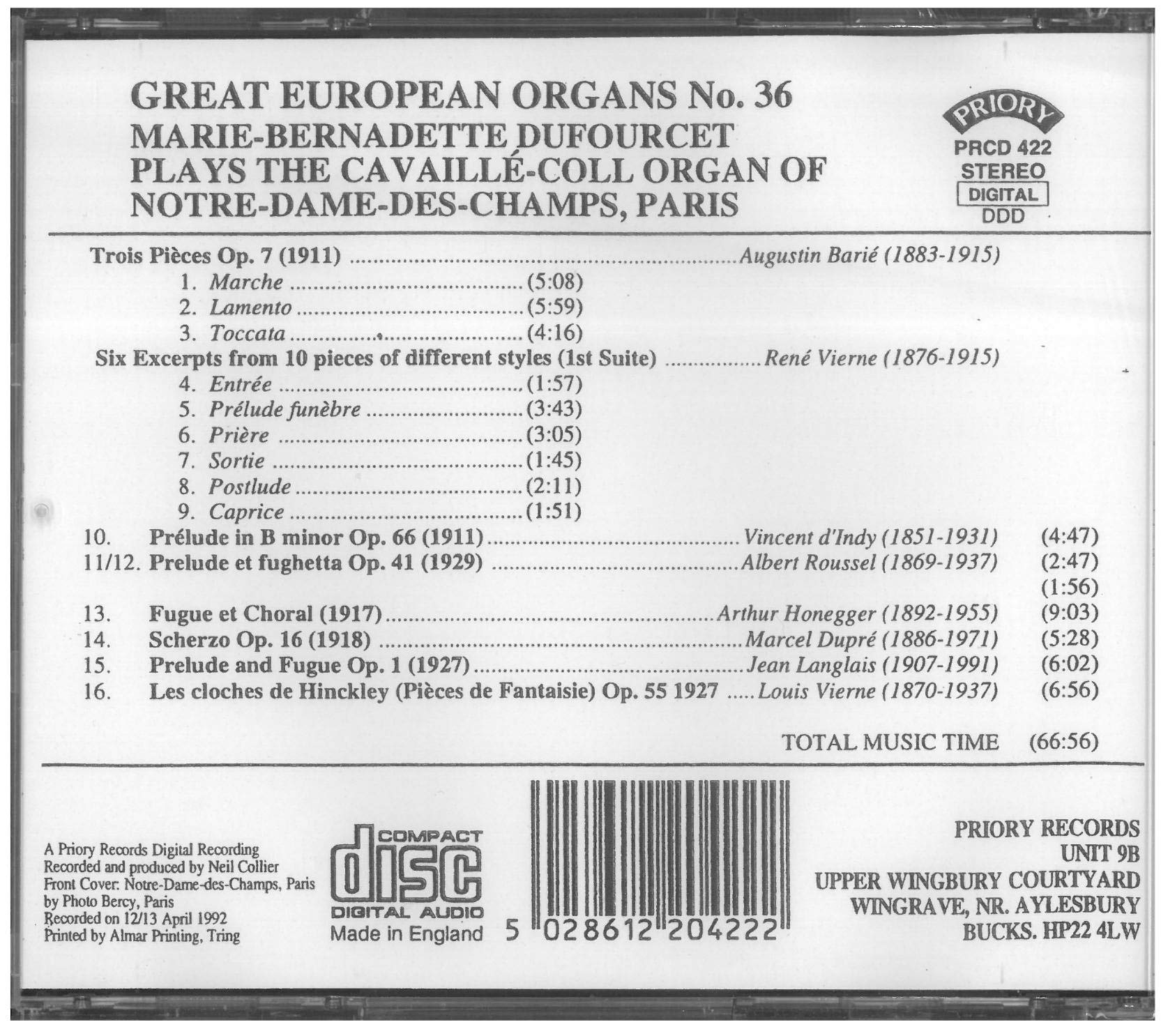 Great European Organs No.36: Notre Classical