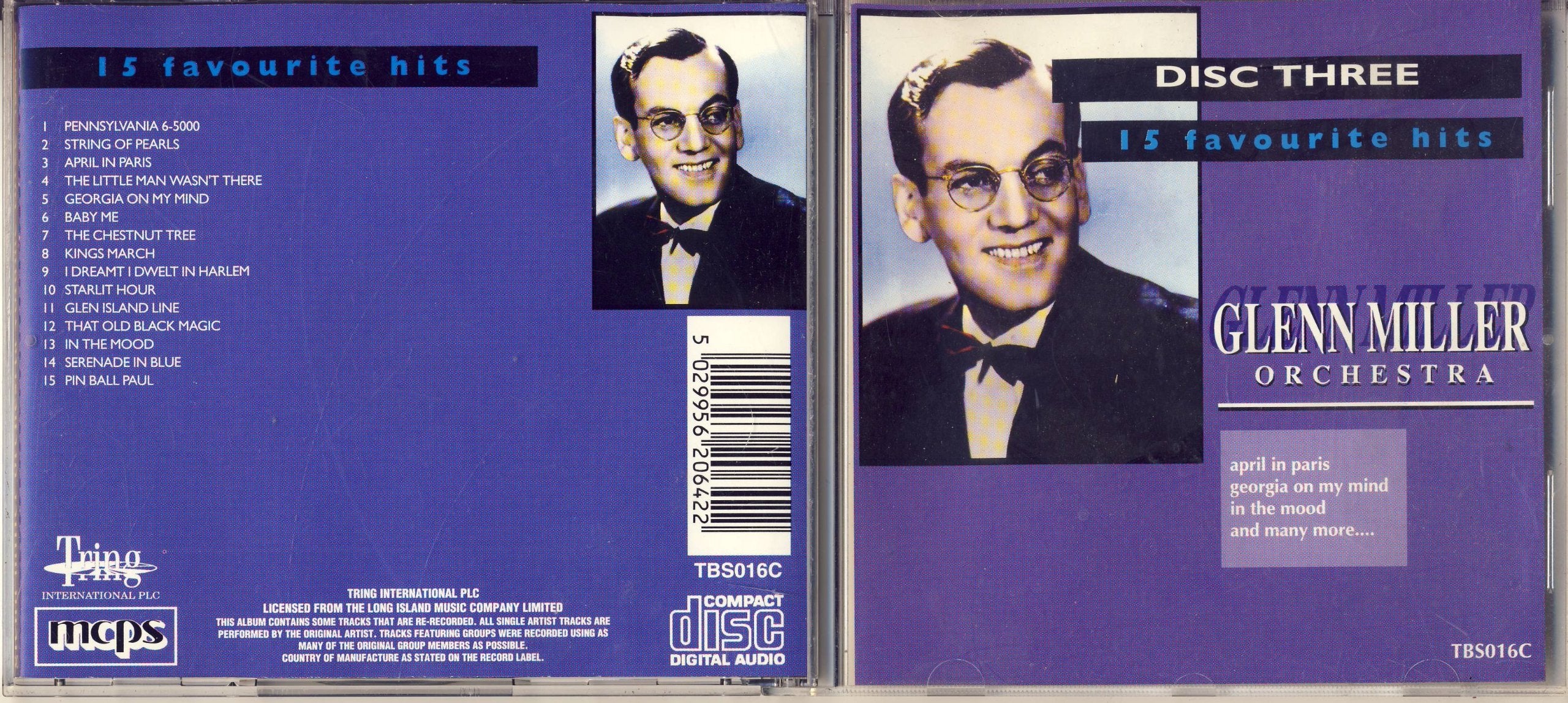 Product Image: Glenn Miller Orchestra 15 favourite Hits Disc three