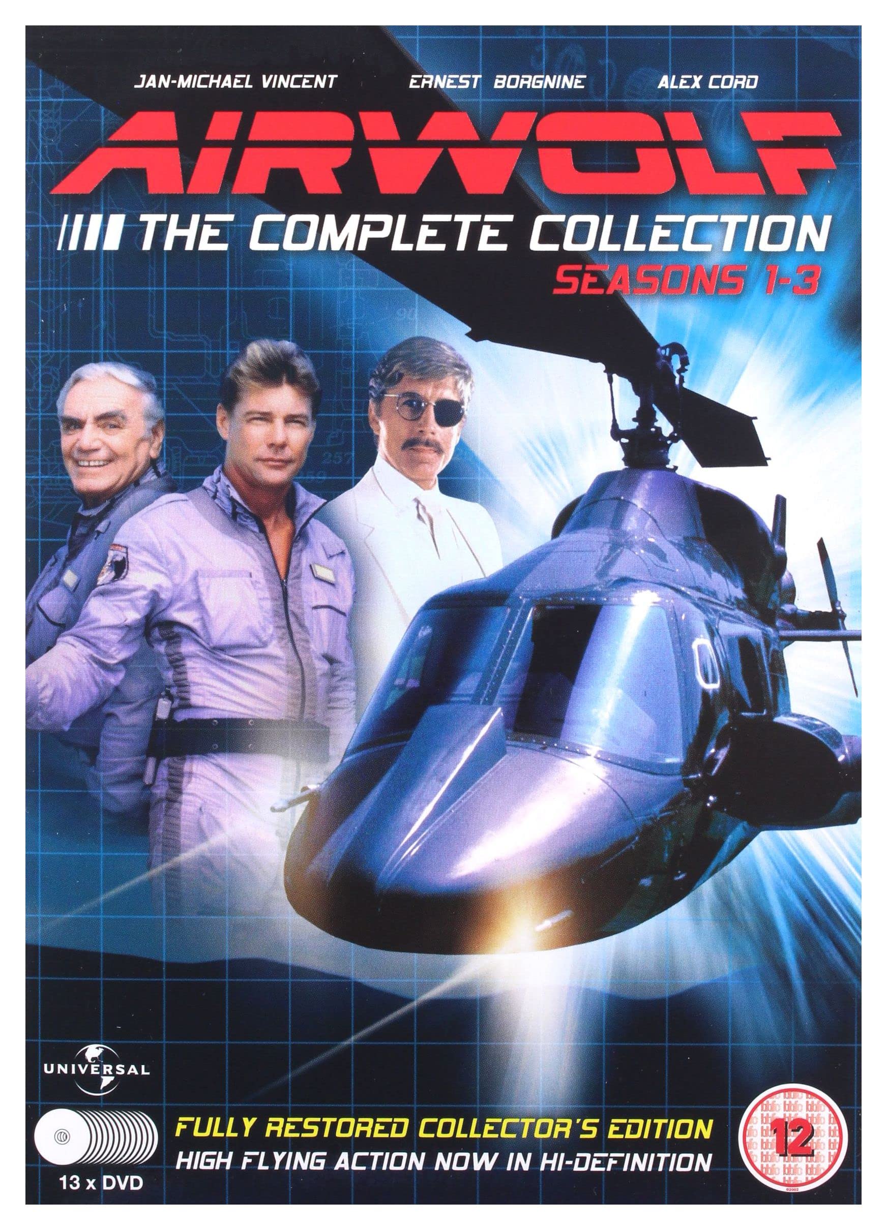 Airwolf - The Complete Collection:Seasons 1-3 - 13 DVD Set Films