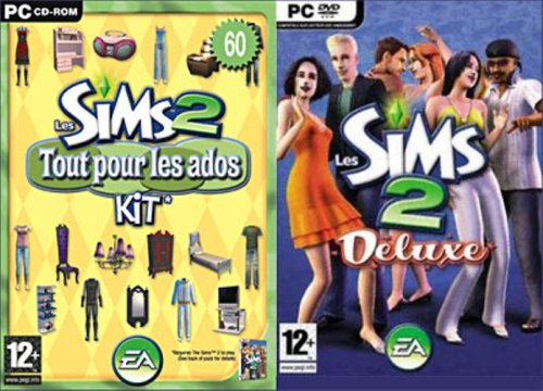 Les sims 2 + nuits de folies - disque additionnel + tout pour les ados - kit* game