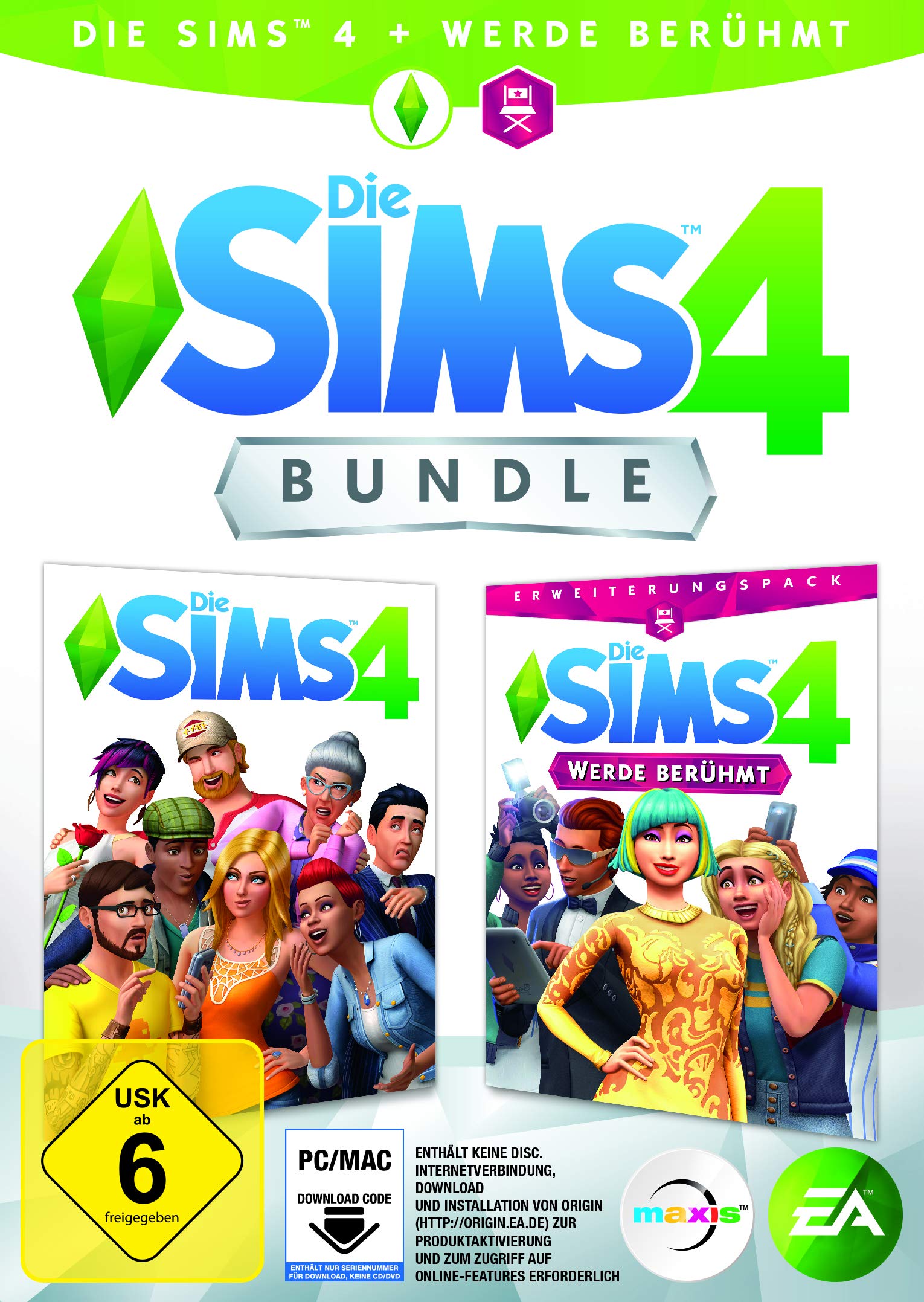 Product Image: Electronic Arts Die Sims 4 + Werde Berühmt (EP6) Bundle PCWin | Code in der Box | Deutsch