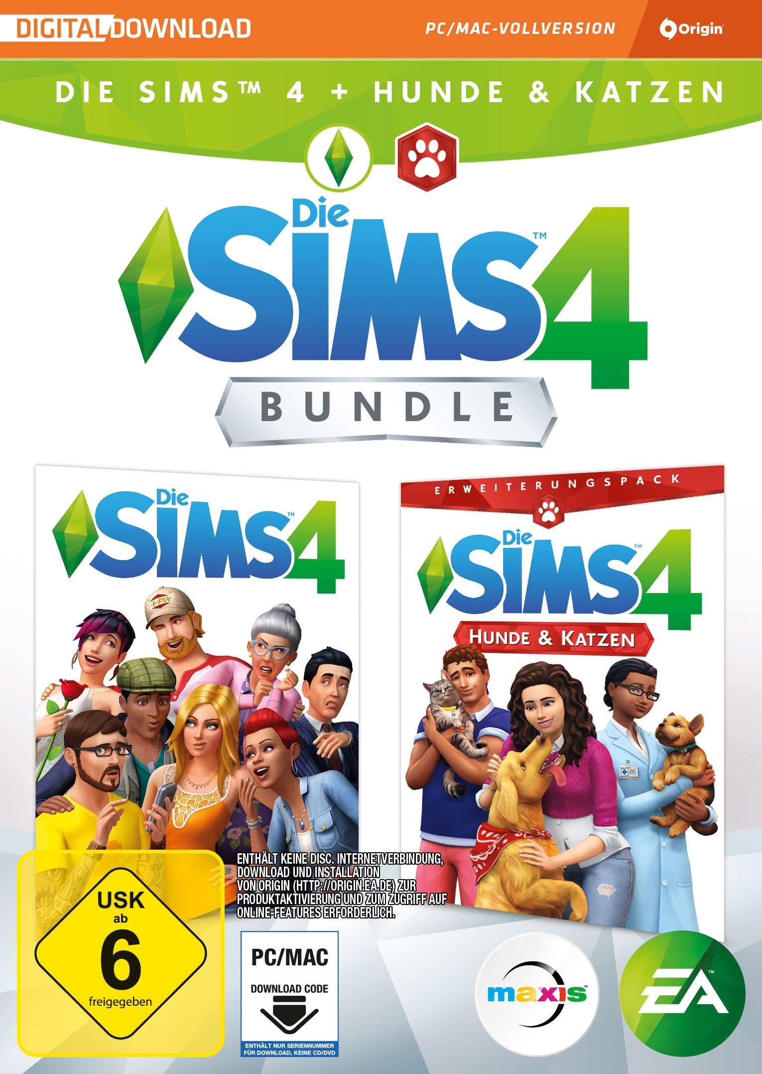 Product Image: Electronic Arts Die Sims 4 + Hunde & Katsen (EP4) Bundle PCWin | Code in der Box | Deutsch