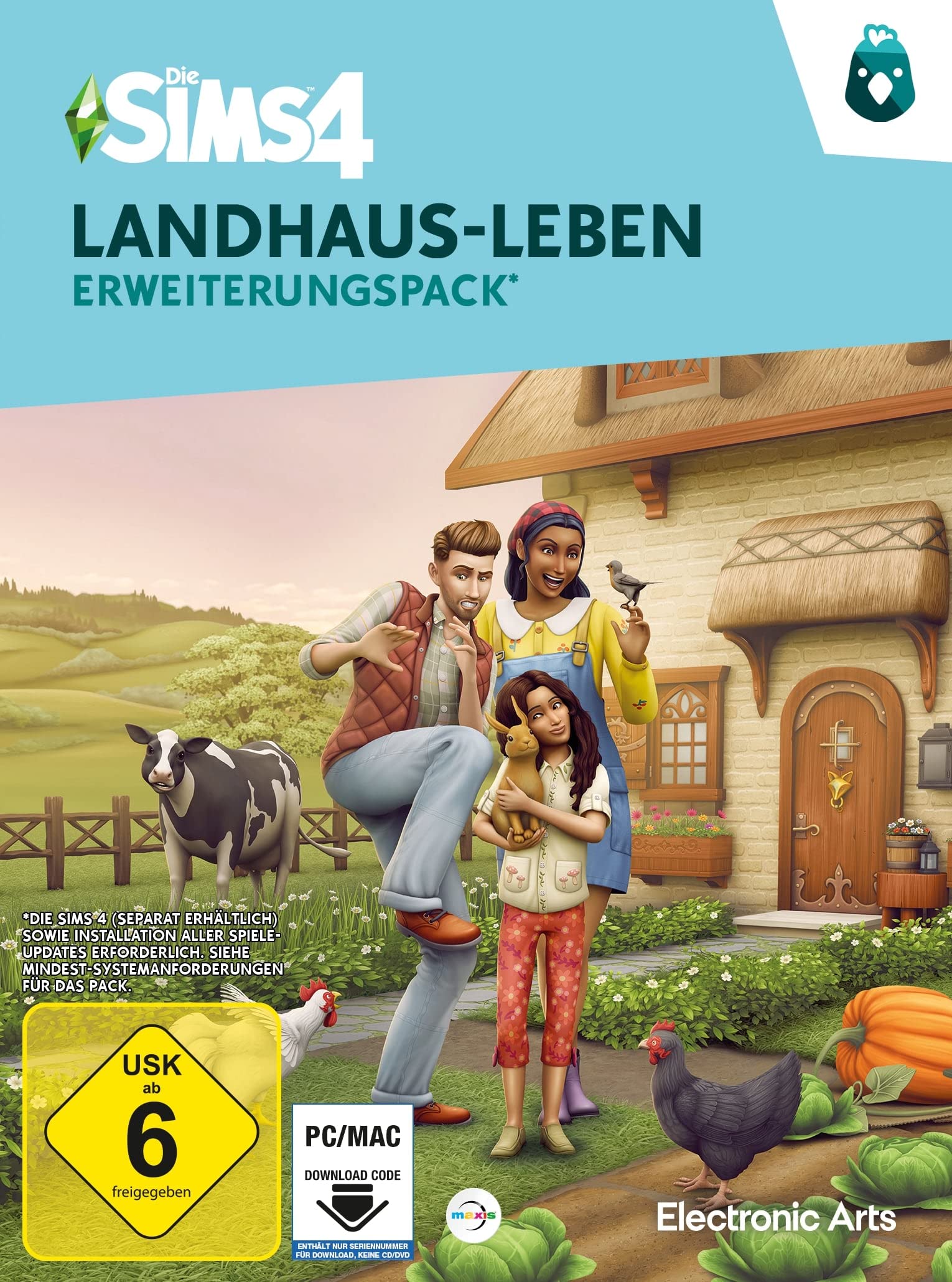 Die Sims 4 Landhaus-Leben (EP11)| Erweiterungspack | PC/Mac | VideoGame | Code in der Box | Deutsch PC