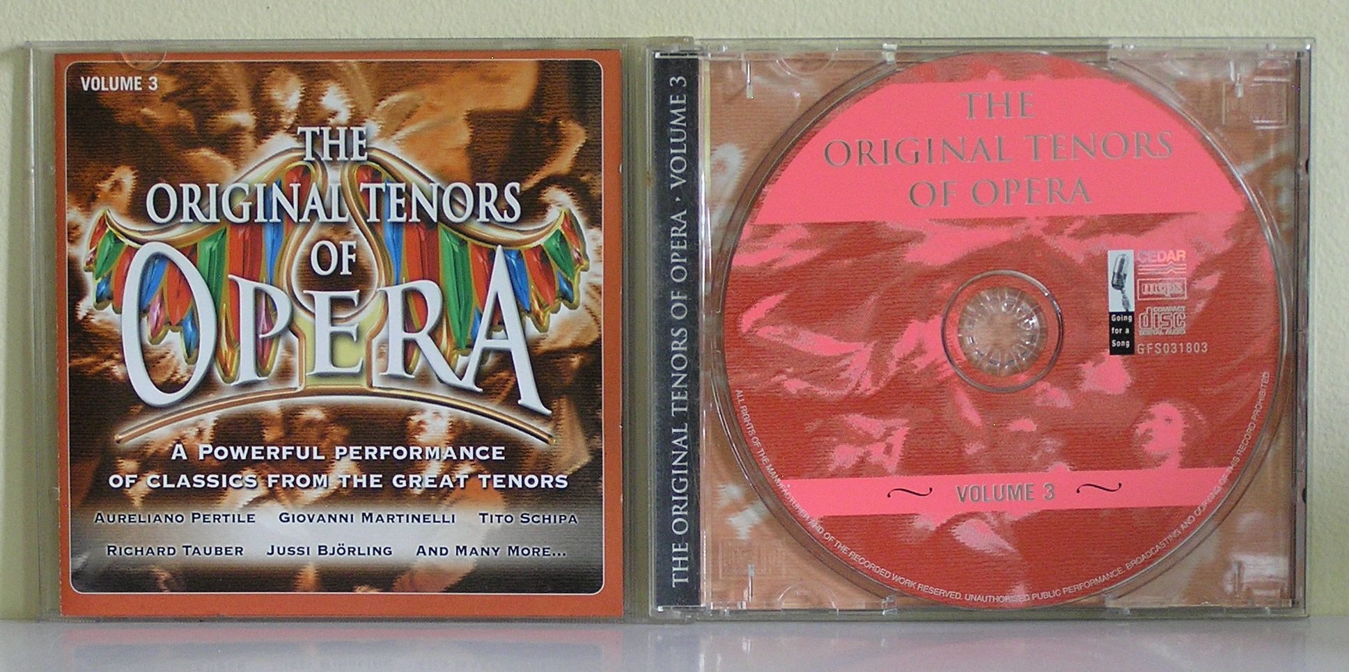 The Original Tenors of Opera VOLUME 3 Music