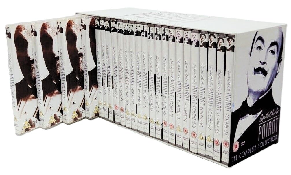 POIROT: 24 DVD BOX SET: COMPLETE COLLECTION: 57 EPISODES:63+ hrs: NEW & BOXED Films