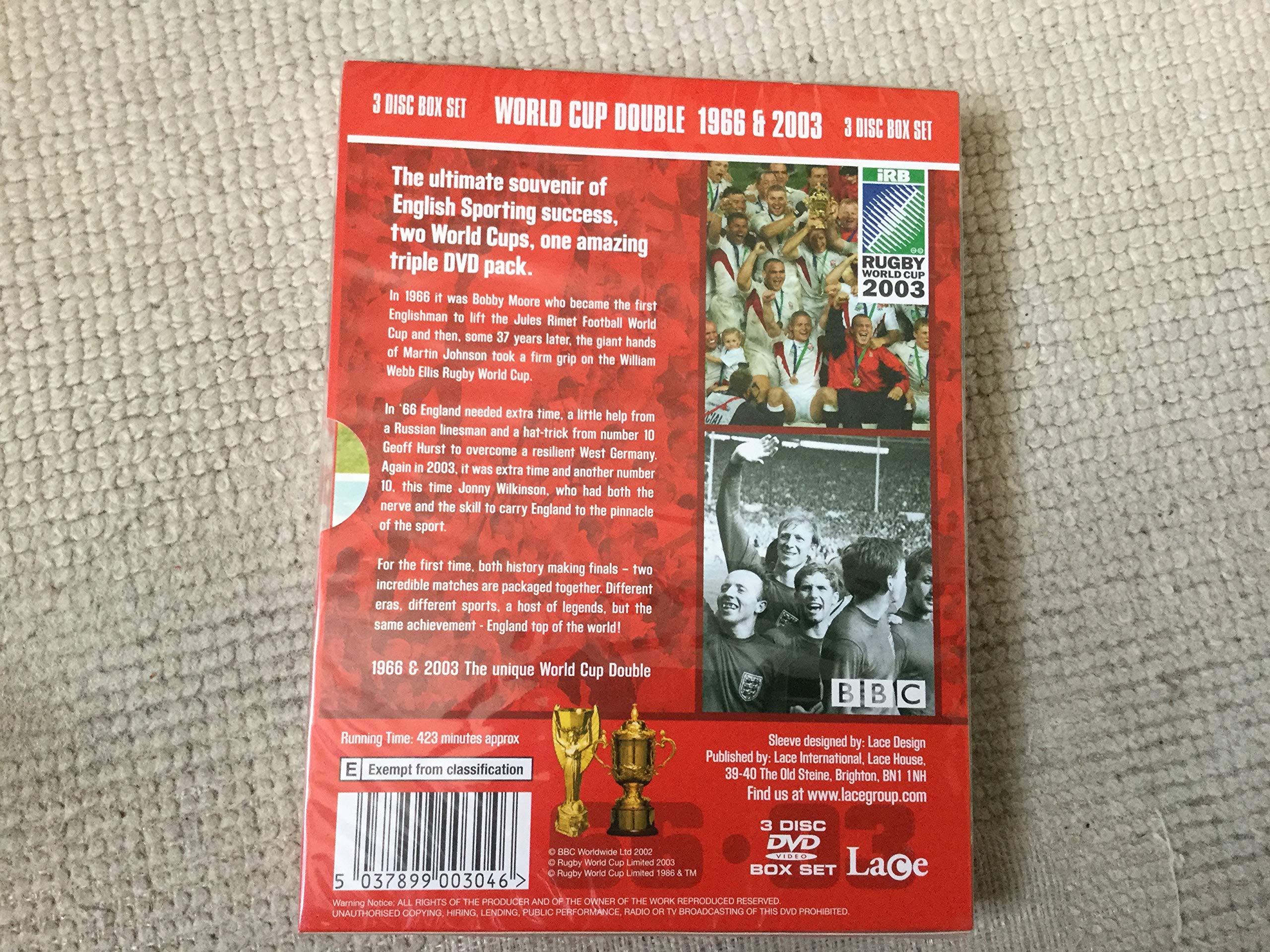 England Football 1966 World Cup Final / England Rugby 2003 World Cup Final (3 Disc Box Set) Films