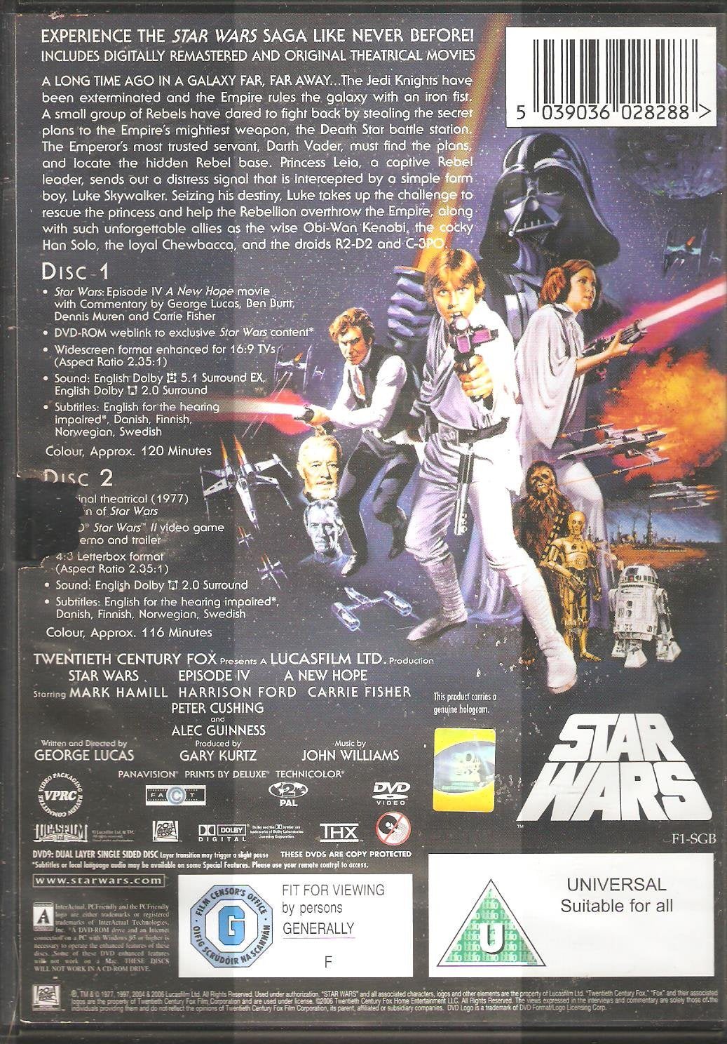 Star Wars Episode Iv: A New Hope (Limited Edition, Includes Theatrical Version) Films