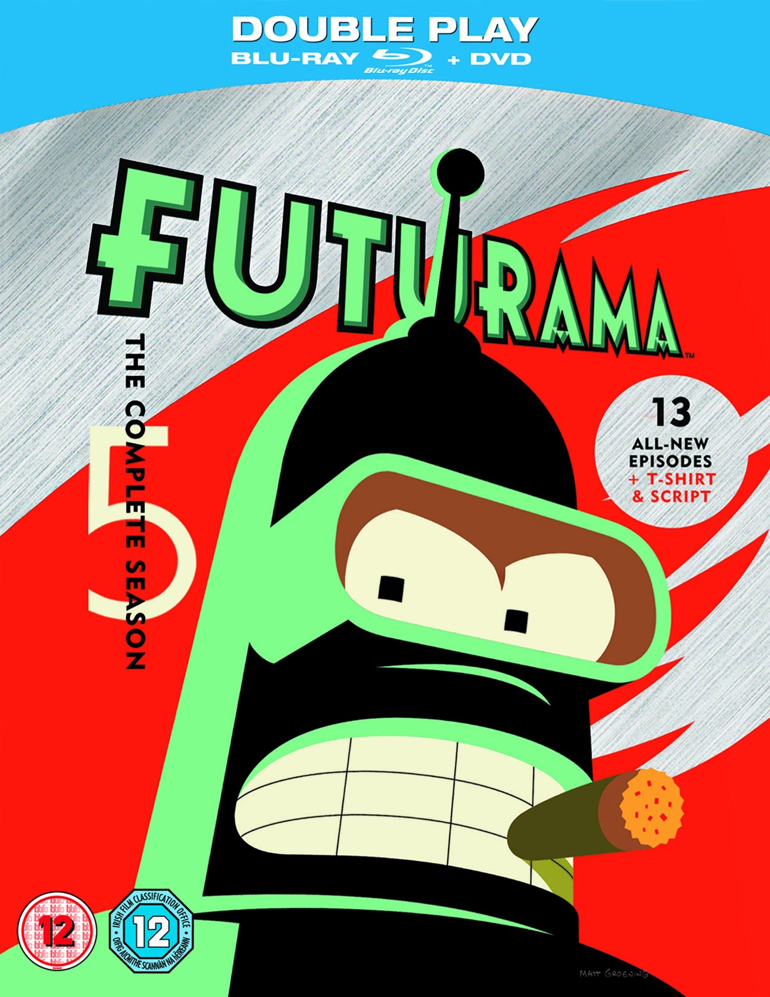 Futurama: The Complete Season 5 (Limited Edition) (Double Play, Blu-ray+DVD, inkl. T-Shirt & Script) Box sets