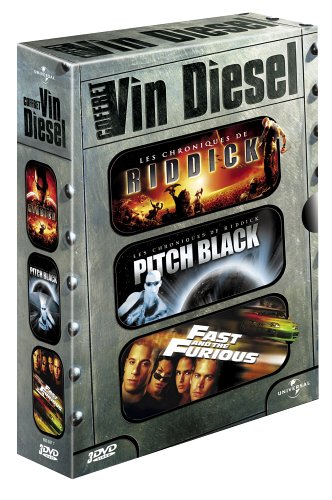Coffret Vin Diesel 3 DVD : Les Chroniques de Riddick / Pitch Black / Fast And Furious Films