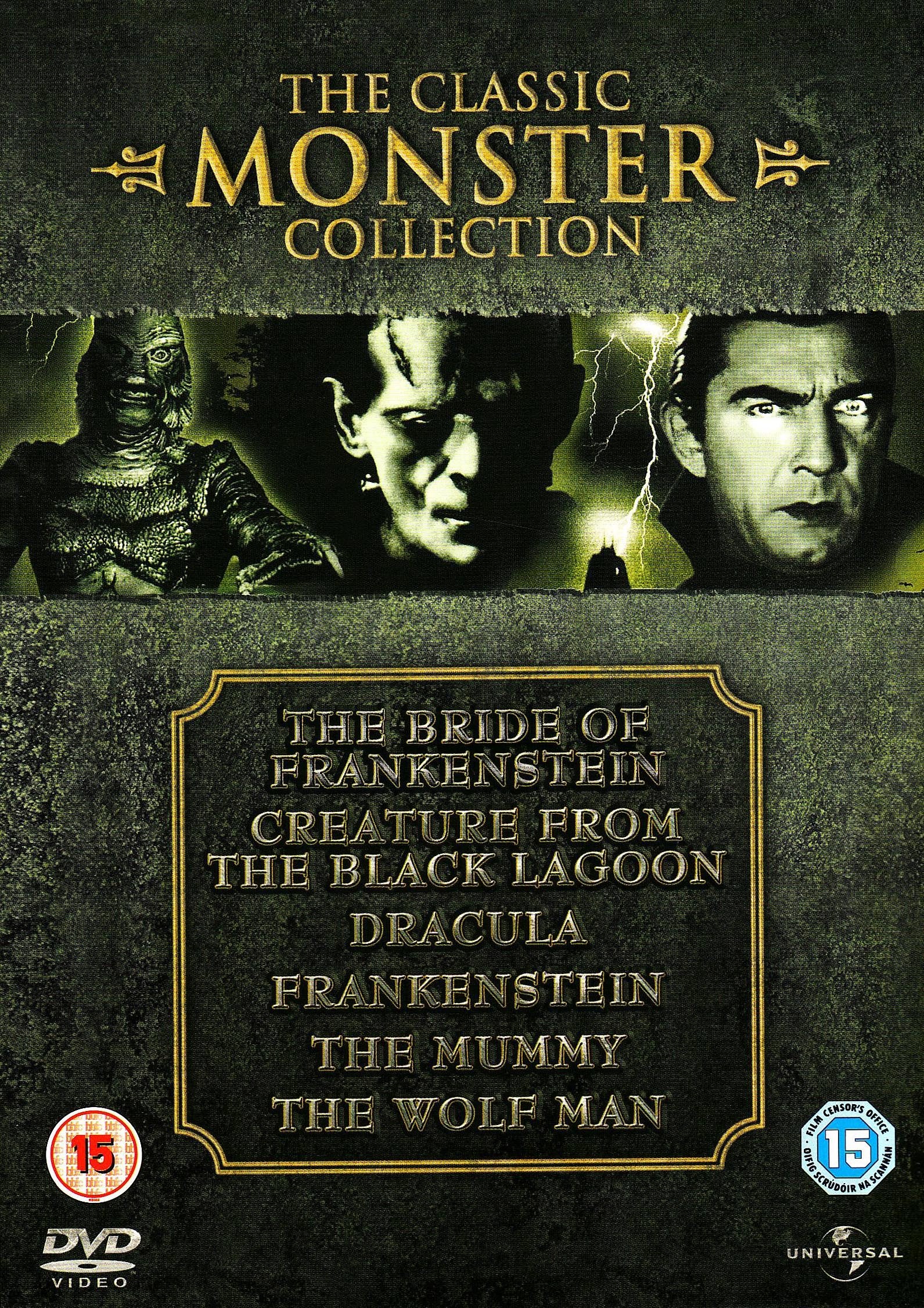 The Bride Of Frankenstein / Creature From The Black Lagoon / Dracula / Frankenstein / The Mummy / Th Films
