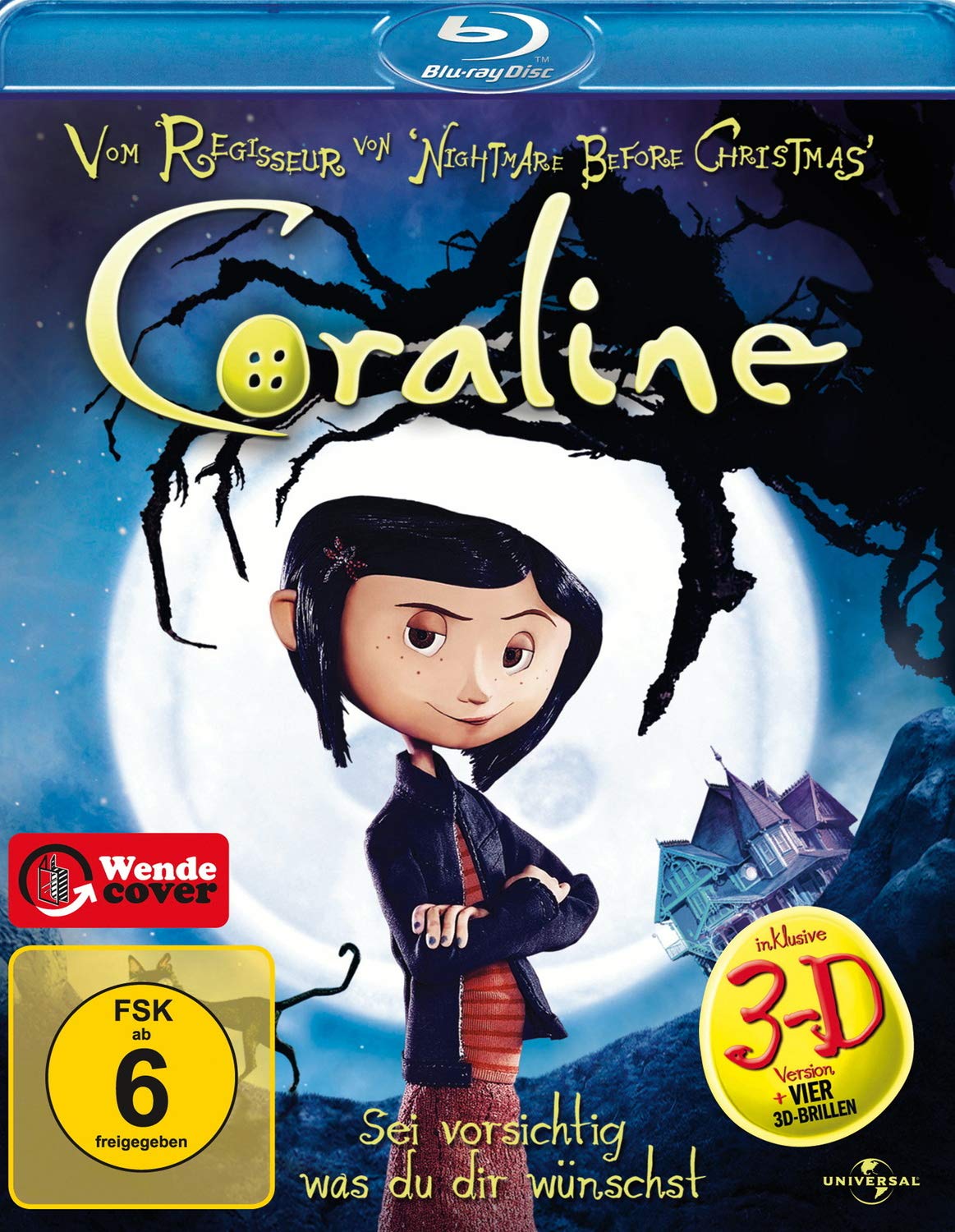 Coraline (inkl. 3D Version + vier 3D-Brillen) Films