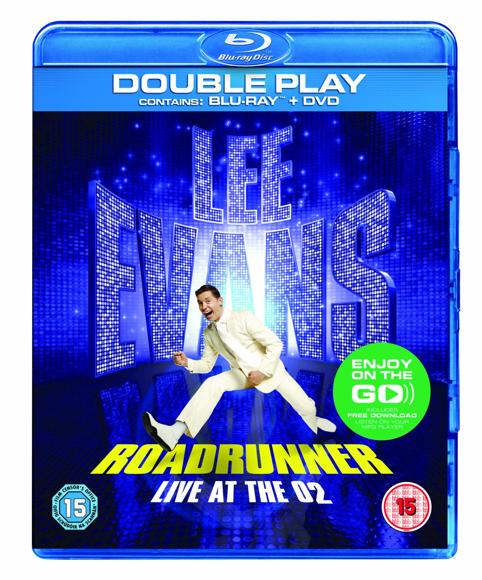 Lee Evans Roadrunner Live at The O2 Double Play Blu Ray & DVD Films