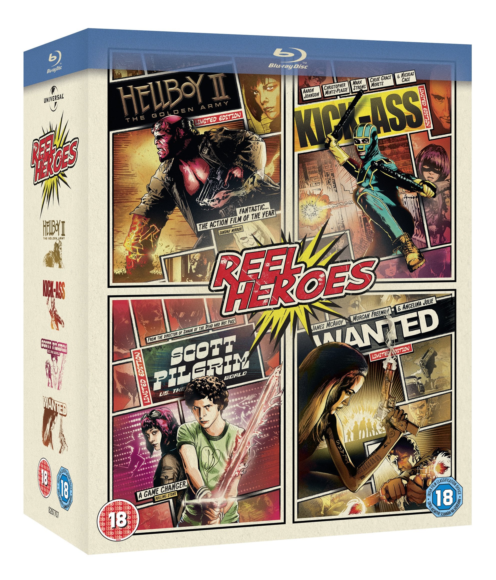 Product Image: Reel Heroes: Hellboy 2/Wanted/Scott Pilgrim/Kick Ass