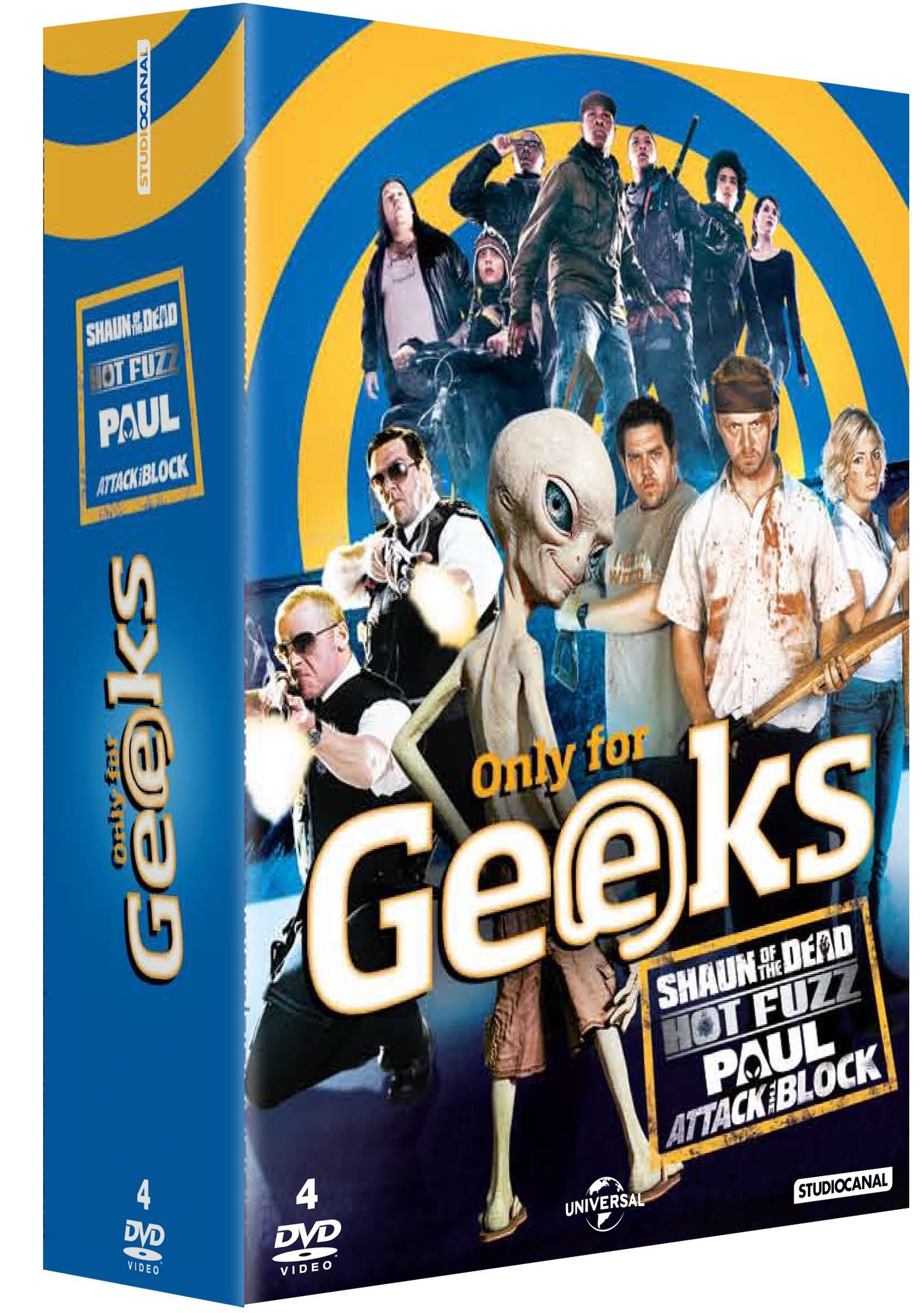 Only for Geeks - Coffret - Shaun of the Dead + Hot Fuzz + Paul + Attack the Block Films