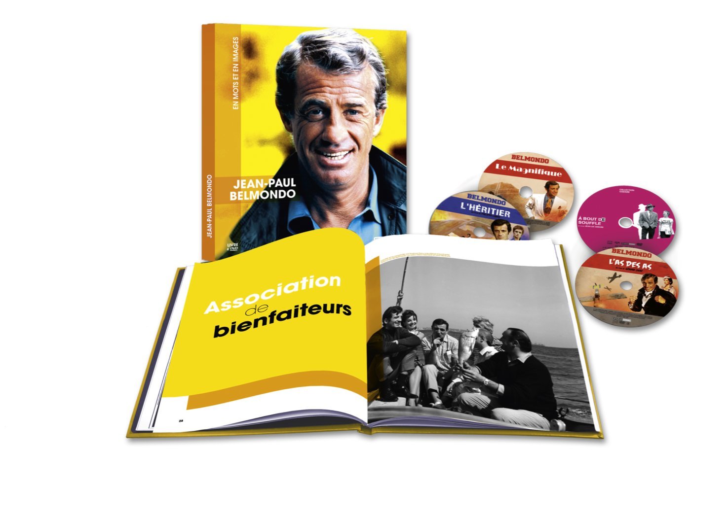 Jean-Paul Belmondo - Coffret livre - Le magnifique + À bout de souffle + L'as des as + L'héritier Movies