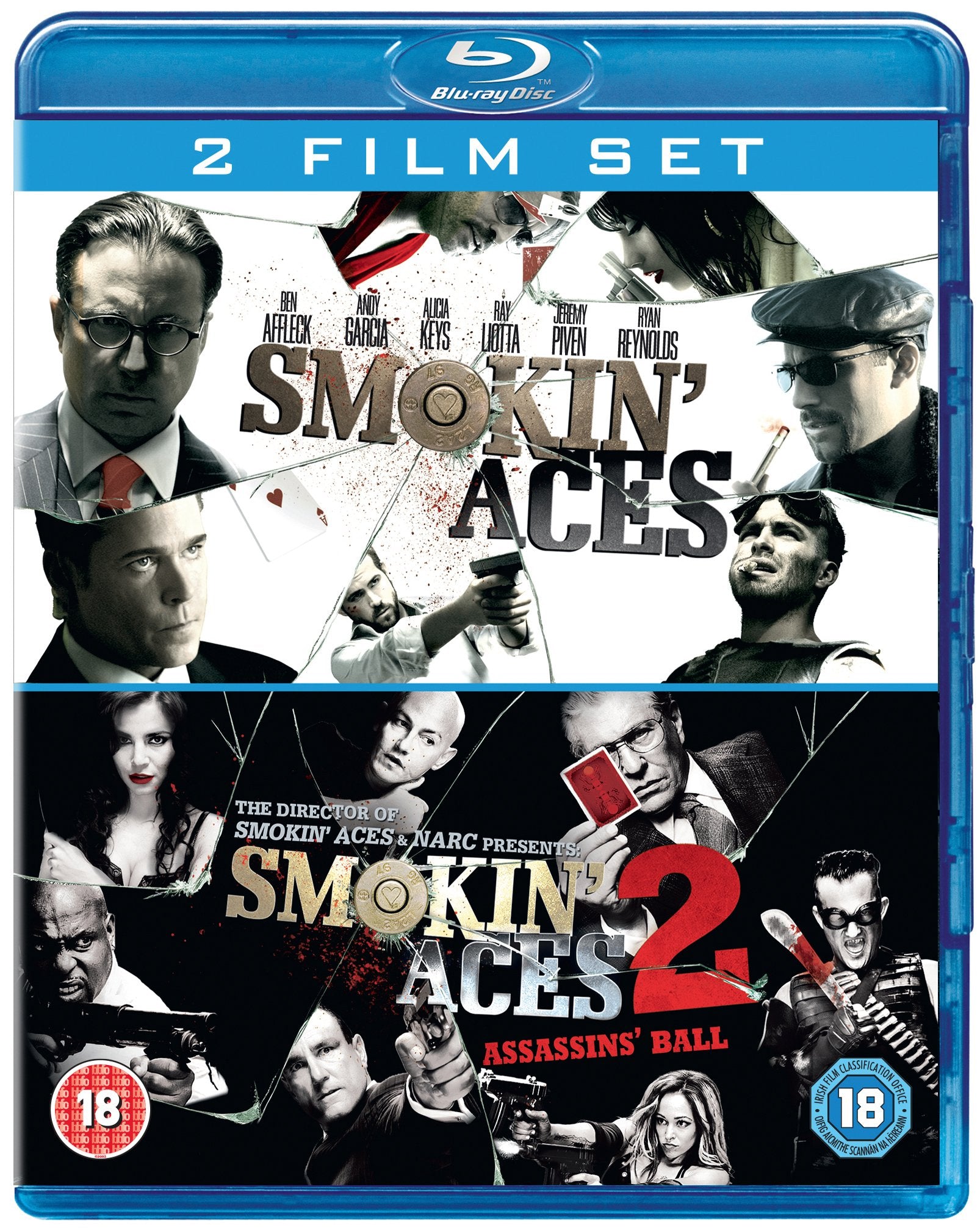Smokin' Aces & Smokin' Aces 2: Assassins' Ball - 2 Film Set (UK Import mit deutscher Tonspur auf beiden Discs) Blu-ray, Uncut, Regionfree Movies